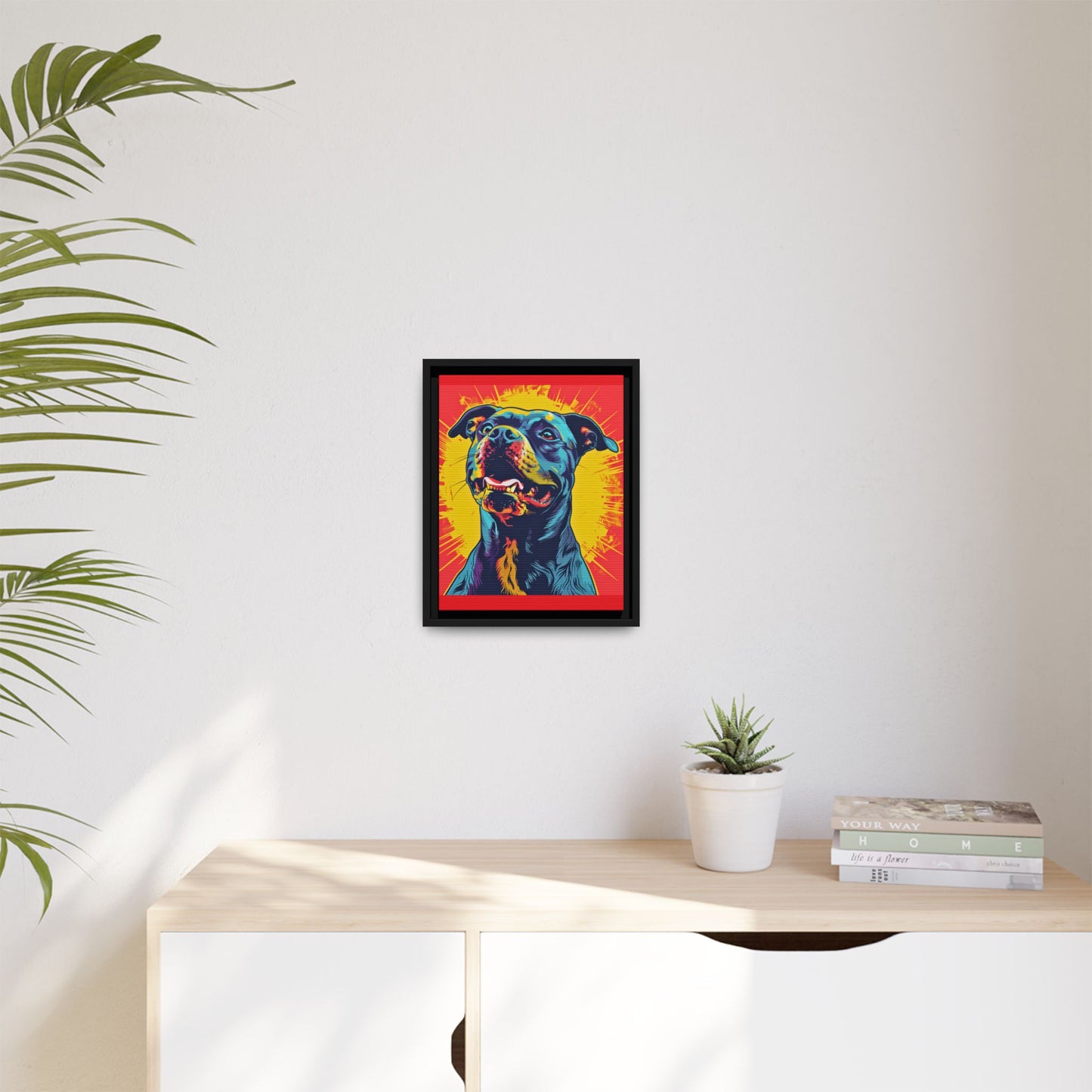 Dog Wall Art Framed Canvas Wall Art Print