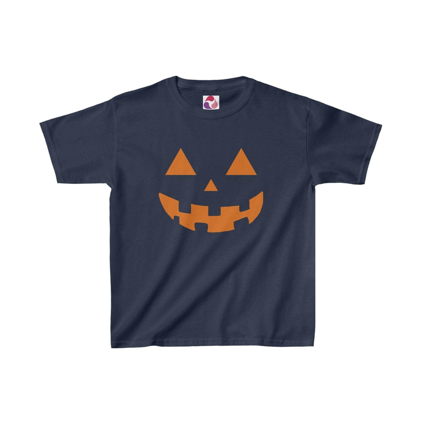 Kids Pumpkin Face Tee Kids Halloween Costume Halloween shirt for Halloween Infant Kids Heavy Cotton™ Tee - Giftsmojo