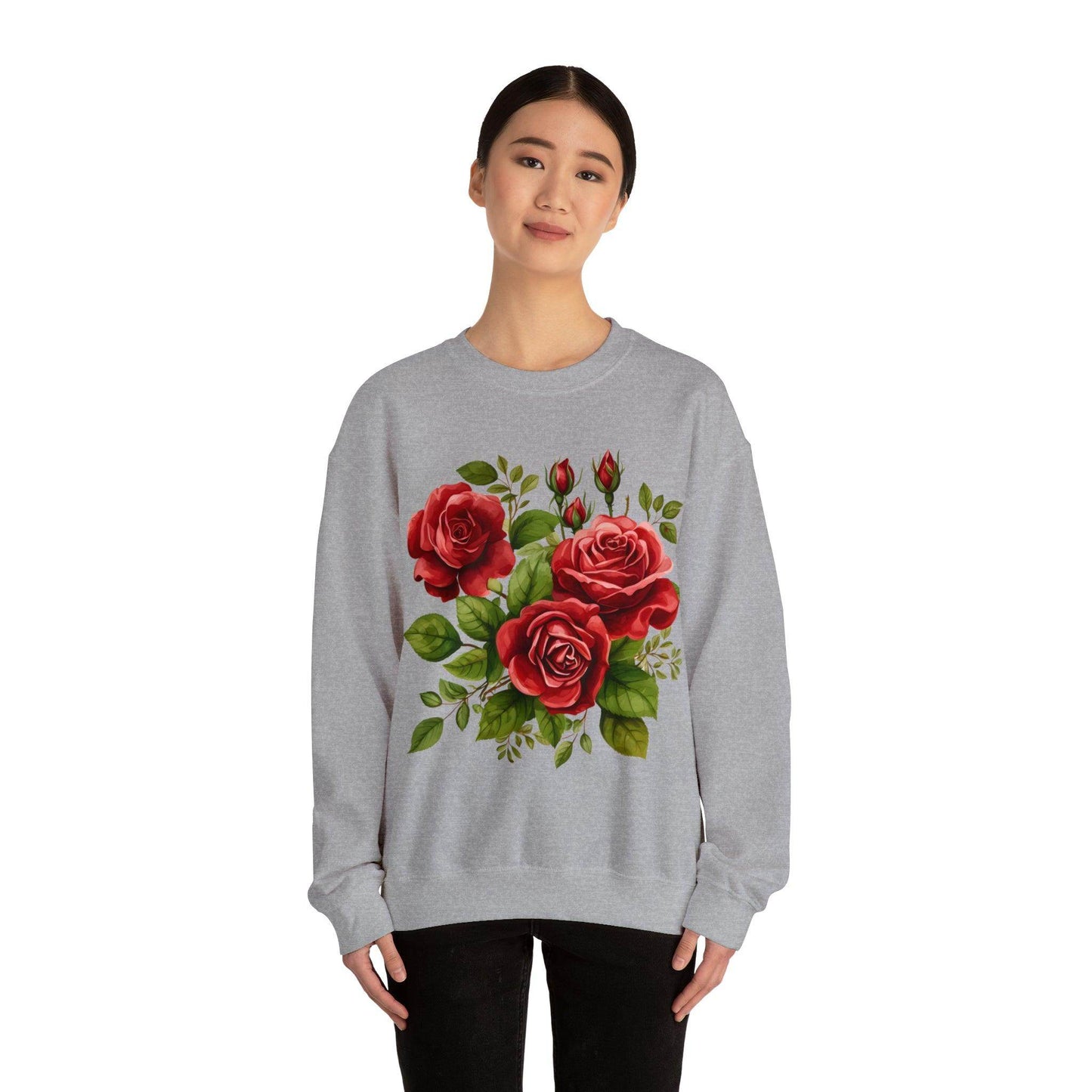 Christmas Flower Shirt Christmas Flower Sweatshirt Christmas Floral Sweatshirt Christmas Sweater Christmas Trendy Christmas Sweatshirt - Giftsmojo