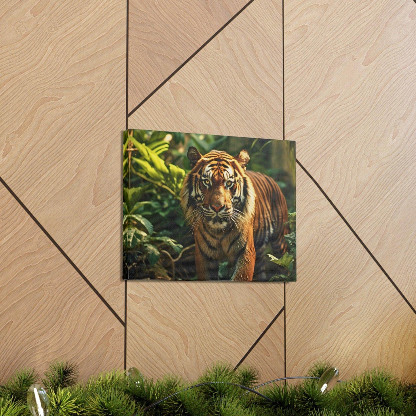 Tiger In Nature Art Canvas Gallery Wraps Tiger Print Large Canvas Art Animal Wall Art minimalist Wall Art Lover Gift - Giftsmojo