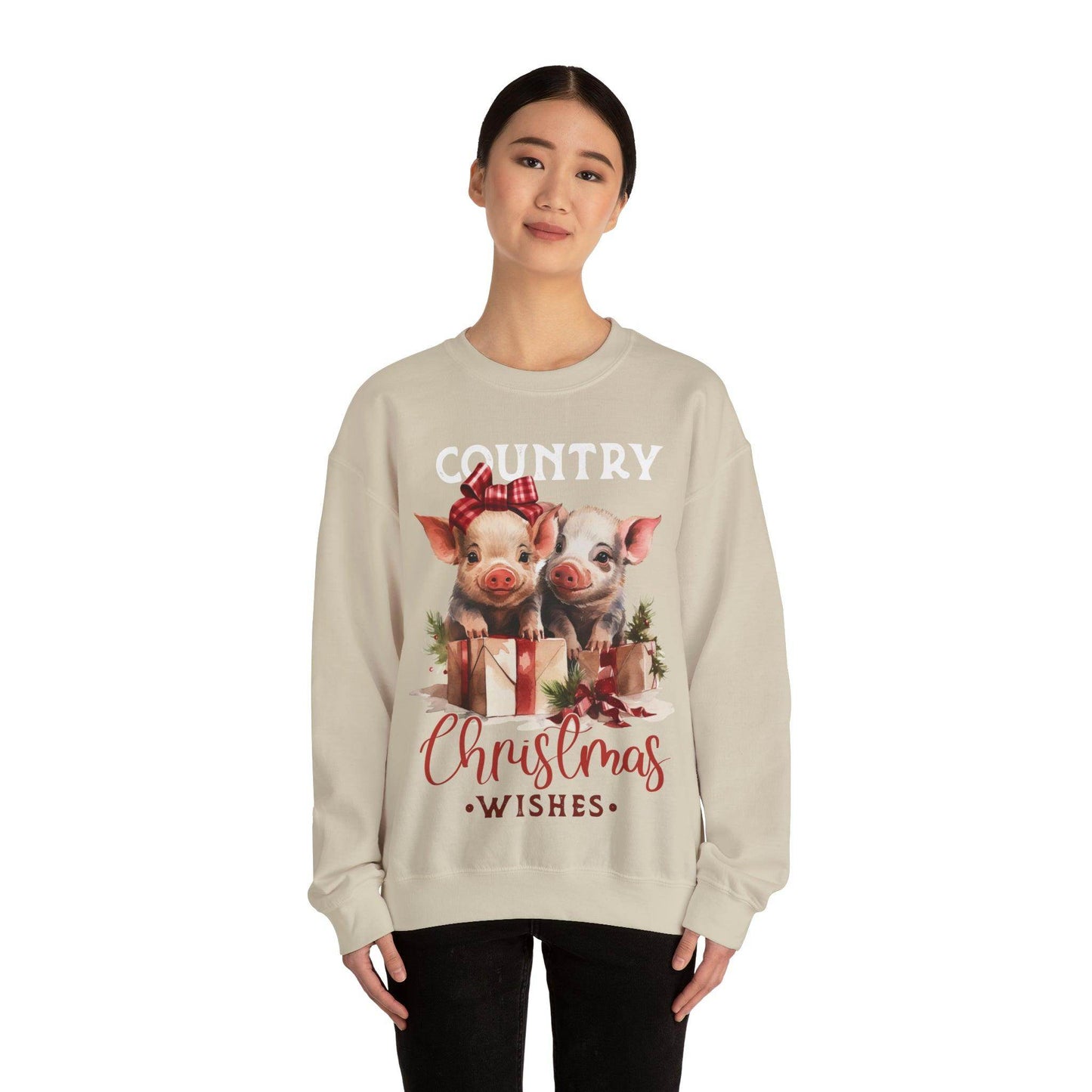 Farm Country Christmas Sweatshirt Christmas in The Barn Sweatshirt Christmas Farm Sweatshirt Christmas Sweater Trendy Christmas Shirt Farmers - Giftsmojo