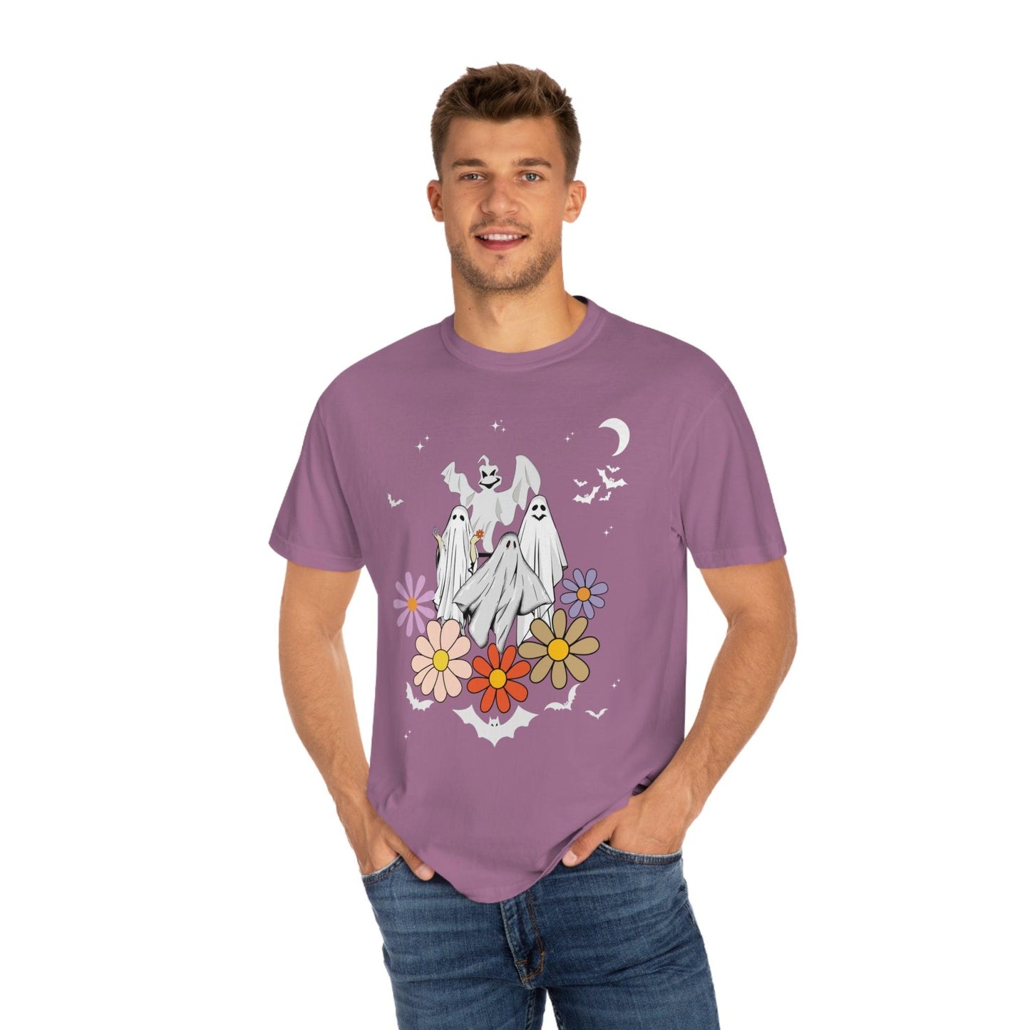 Retro Halloween t-shirt, Vintage Floral Ghost Shirt Halloween Shirt