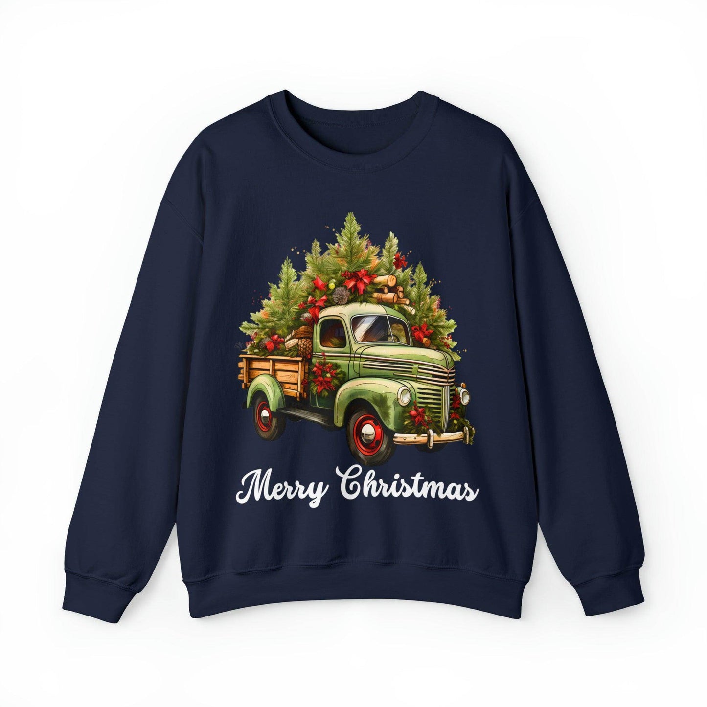 Christmas Sweatshirt Christmas Tree Sweatshirt Christmas Sweater Tree Truck Shirt Christmas Sweatshirt Tree Sweat Pine Tree - Giftsmojo