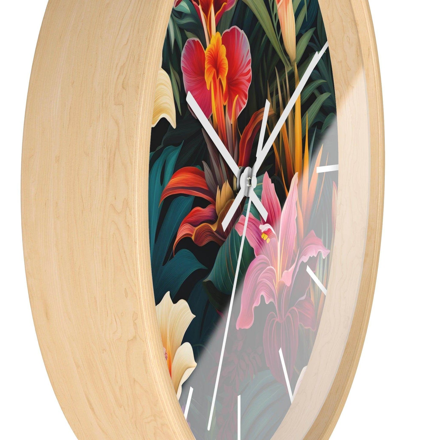 Wild Flower Wall Clock Flower Wall Clocks Home Clock Spring Clock Floral Clock Home Decor - Giftsmojo