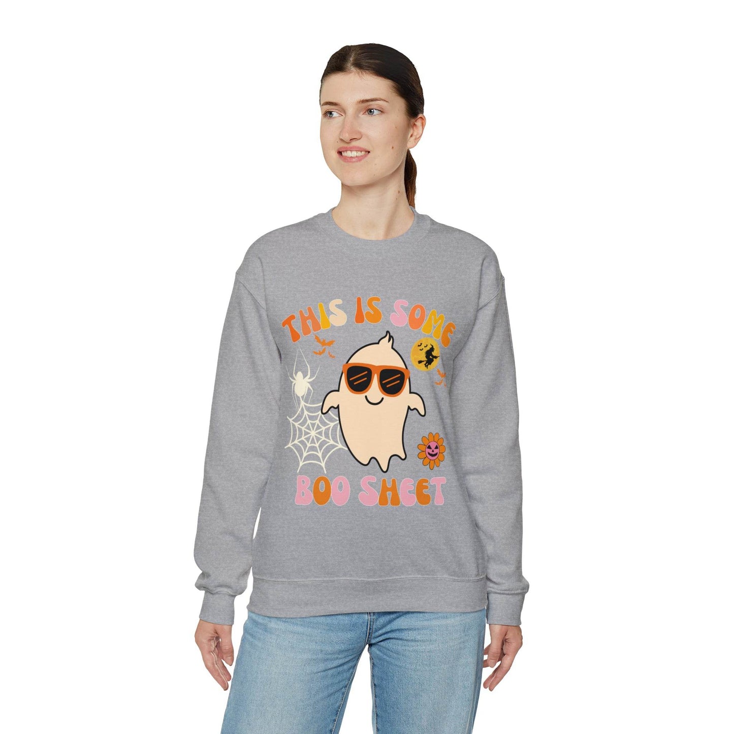This Is Some Boo Sheet Ghost Sweatshirt Cute Ghost Sweatshirt Boo Ghost Sweatshirt Gift Shirt Funny Halloween Shirt Spooky Season Shirt - Giftsmojo