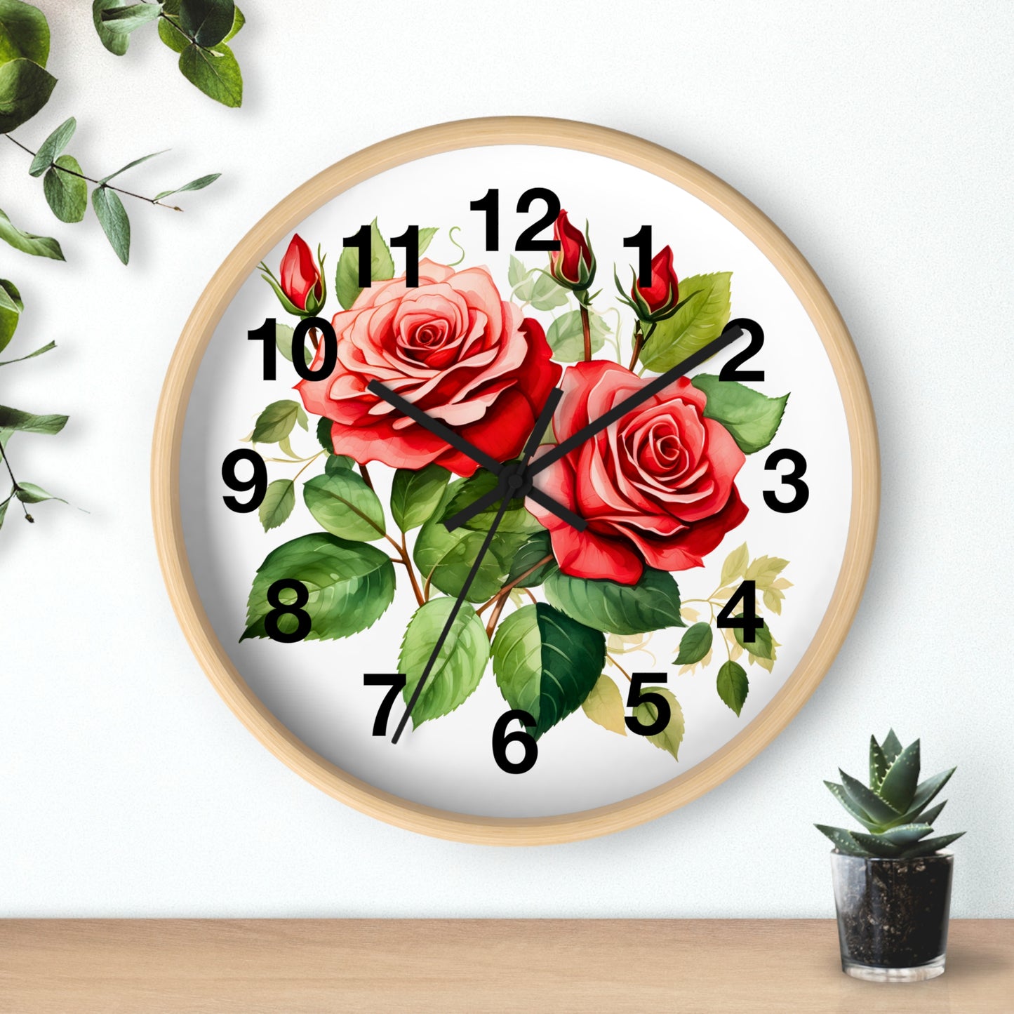Wall Clock Floral Wall Clock Kids Room Home Decor New Home Gift House Warming Gift