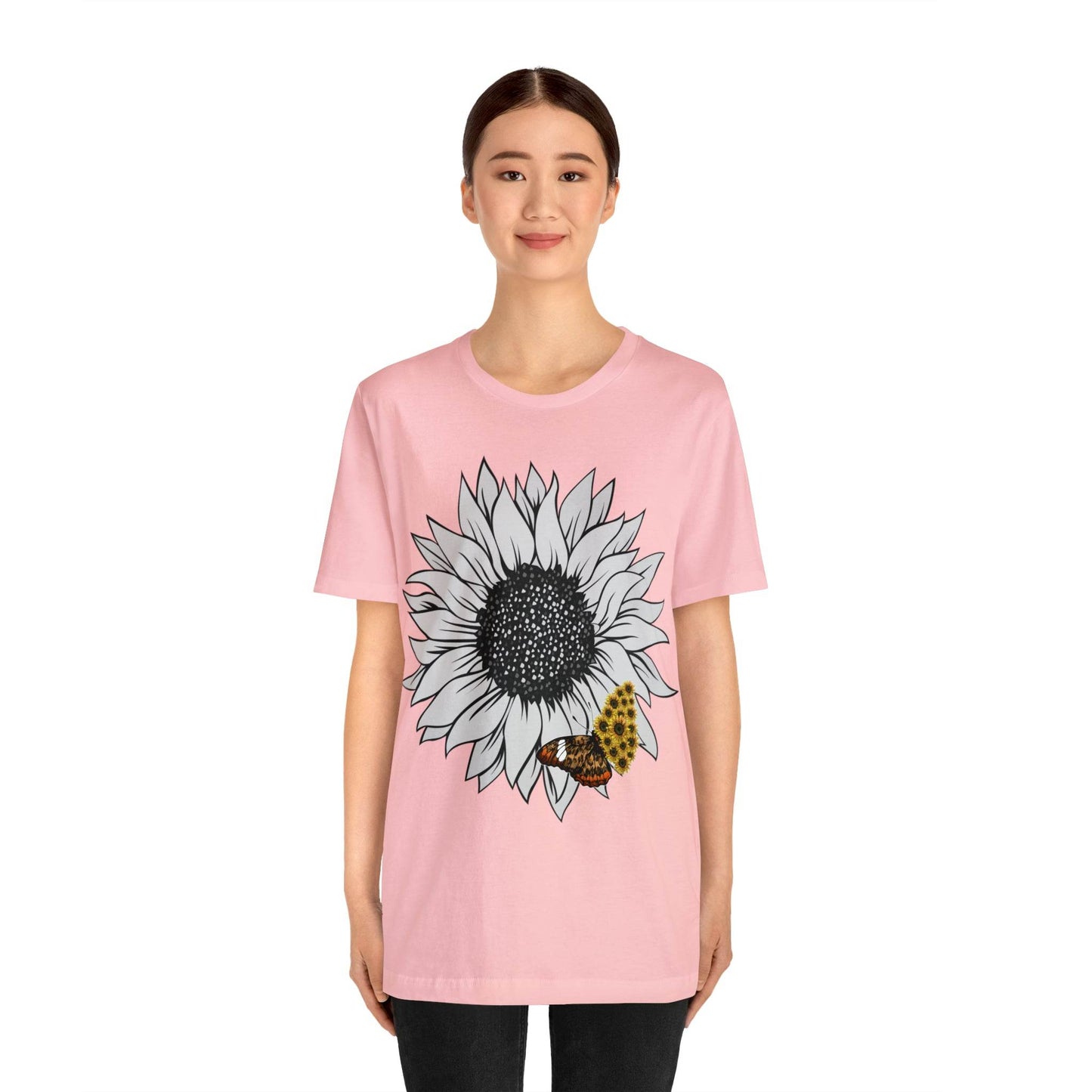 Flower Shirt, Sunflower Shirt, Floral Tee Shirt, Garden Shirt, Womens Fall Summer Shirt Sunshine Tee, Gift for Gardener, Nature love shirt - Giftsmojo