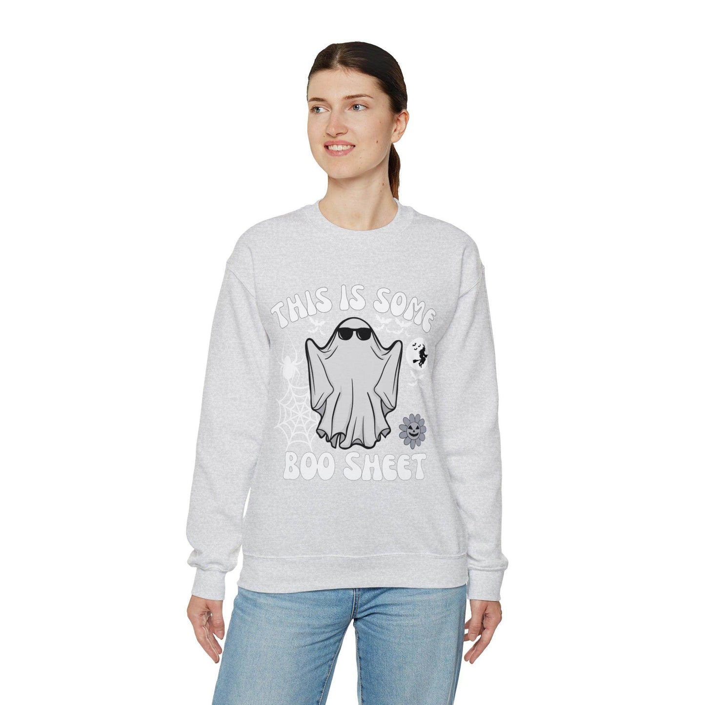 This Is Some Boo Sheet Ghost Sweatshirt Cute Ghost Sweatshirt Boo Ghost Sweatshirt Gift Shirt Funny Halloween Shirt Spooky Season Shirt - Giftsmojo