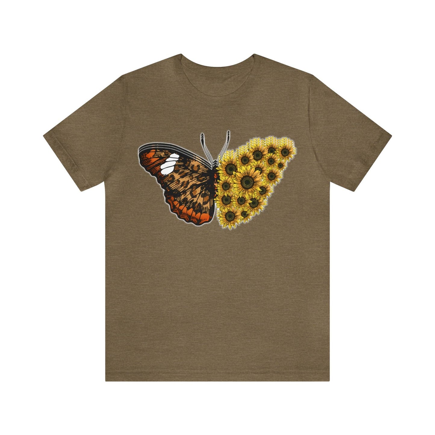 Butterfly Shirt, Sunflower Shirt, Insect Shirt Nature love T shirtFloral Tee Shirt, Flower Shirt, Garden Shirt, Womens Fall Summer shirt - Giftsmojo