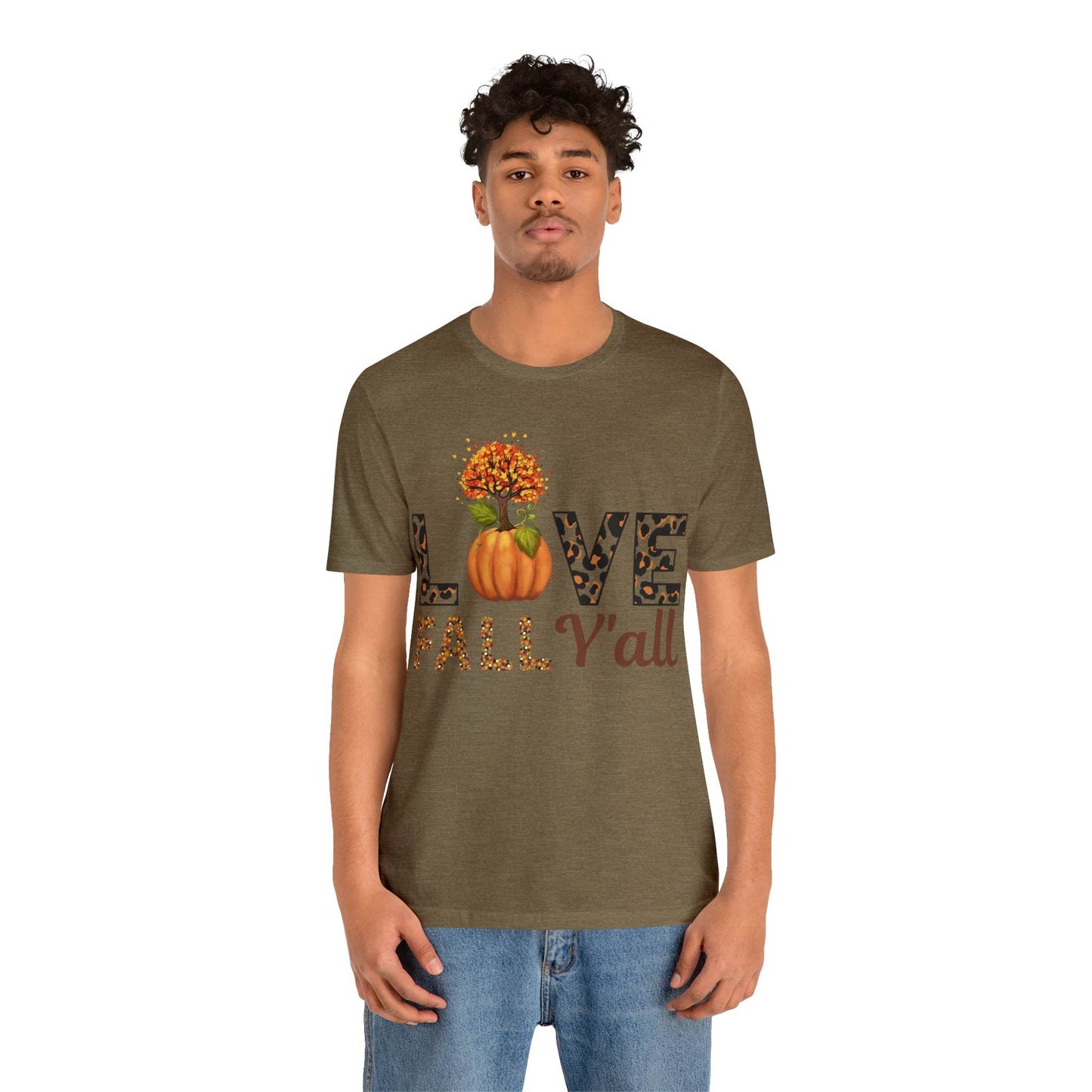 Leopard Print Love Fall Y'all shirt, Autumn Shirt, Fall shirt, Fall Gift - Giftsmojo
