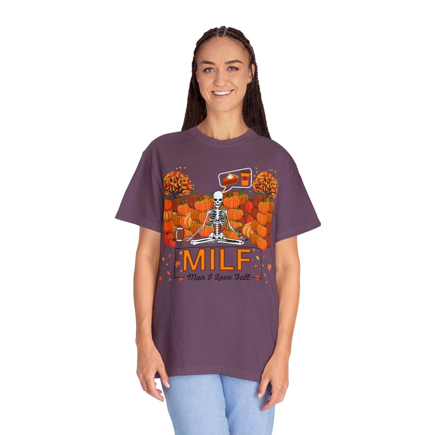 MILF Man I love Fall Gift for Fall Funny Fall Shirts Gift Pumpkin Comfort Colors Shirt - Giftsmojo