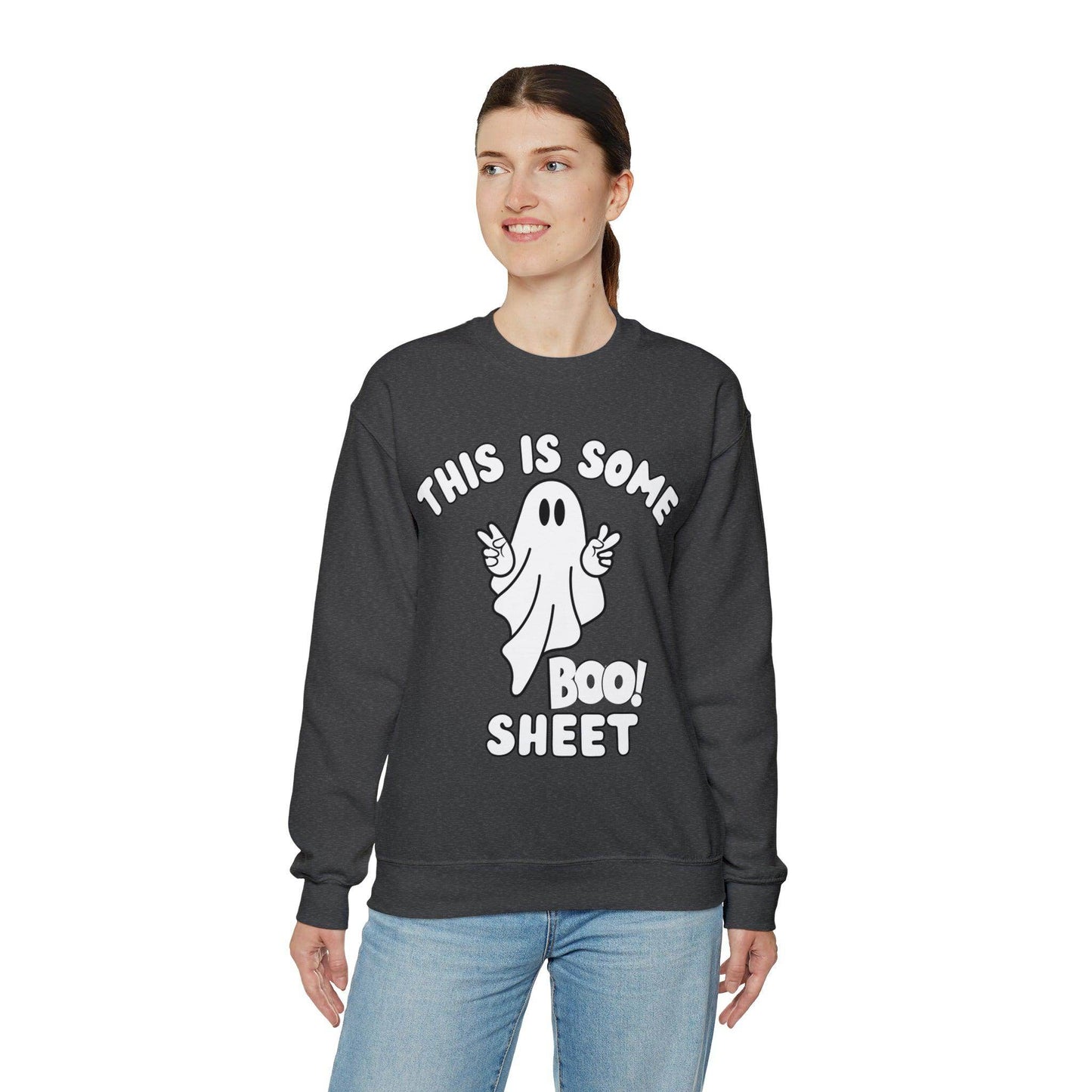 This Is Some Boo Sheet Ghost Sweatshirt Cute Ghost Sweatshirt Boo Ghost Sweatshirt Gift Shirt Funny Halloween Shirt Spooky Season Shirt - Giftsmojo