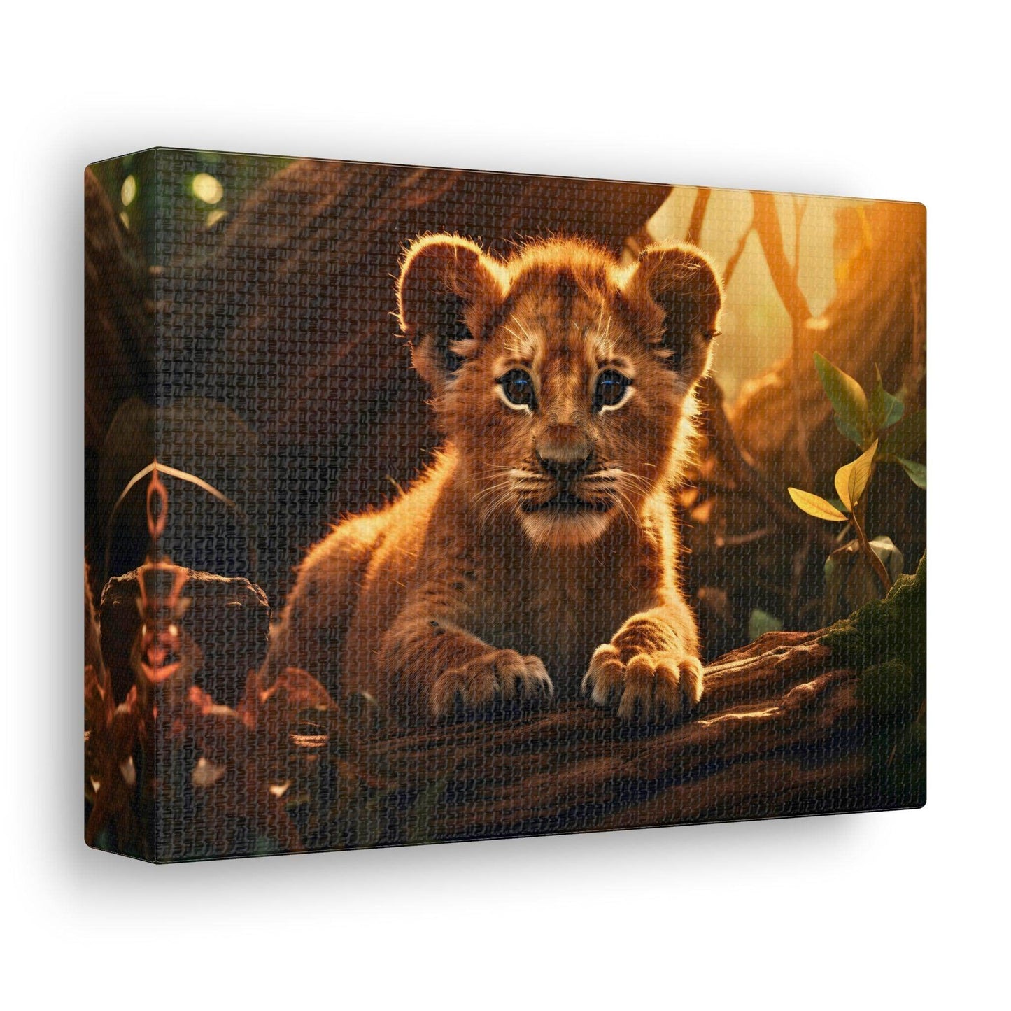 Baby Lion Cub Print Animal Nature Art Safari Nursery Canvas Gallery Wraps Baby Lion Print Large Canvas Art Animal Wall Art Lover Gift - Giftsmojo