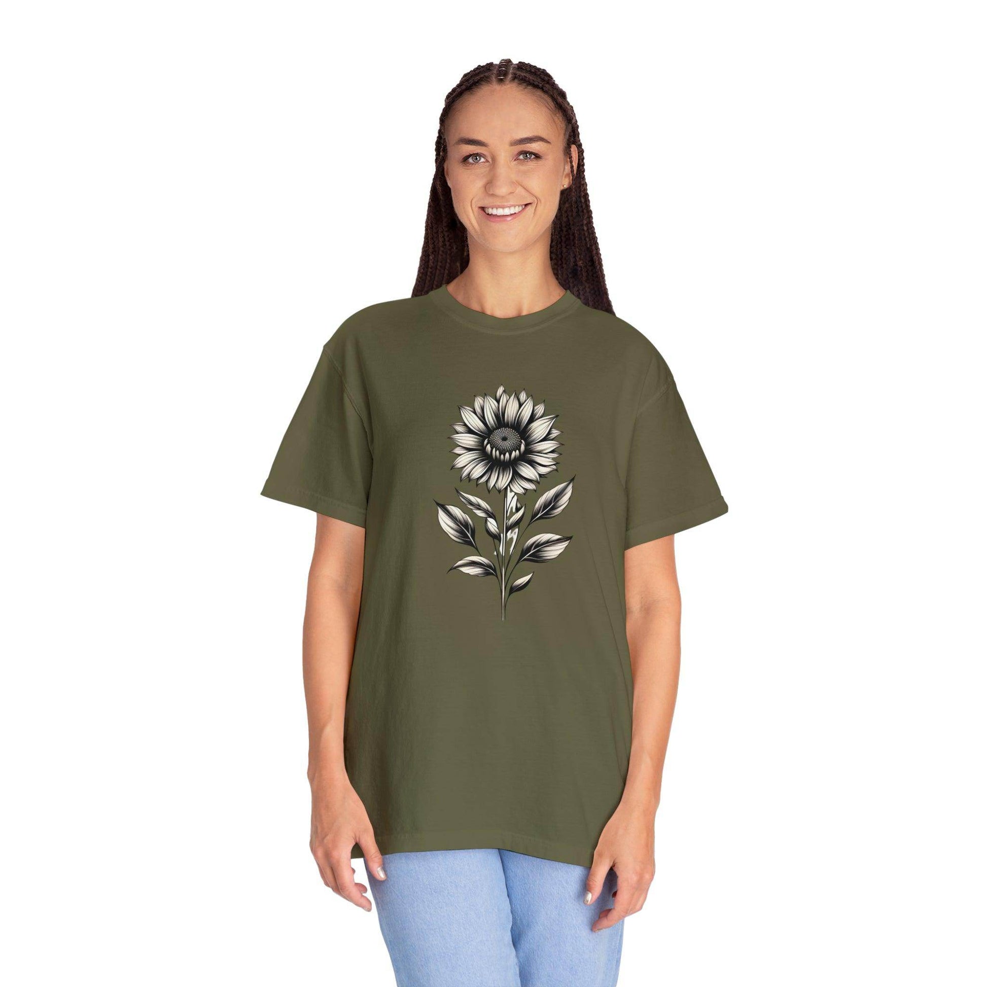 Sunflower Shirt Flower Shirt Aesthetic, Floral Graphic Tee Floral Shirt Flower T-shirt, Wild Flower Shirt Gift For Her Wildflower T-shirt - Giftsmojo