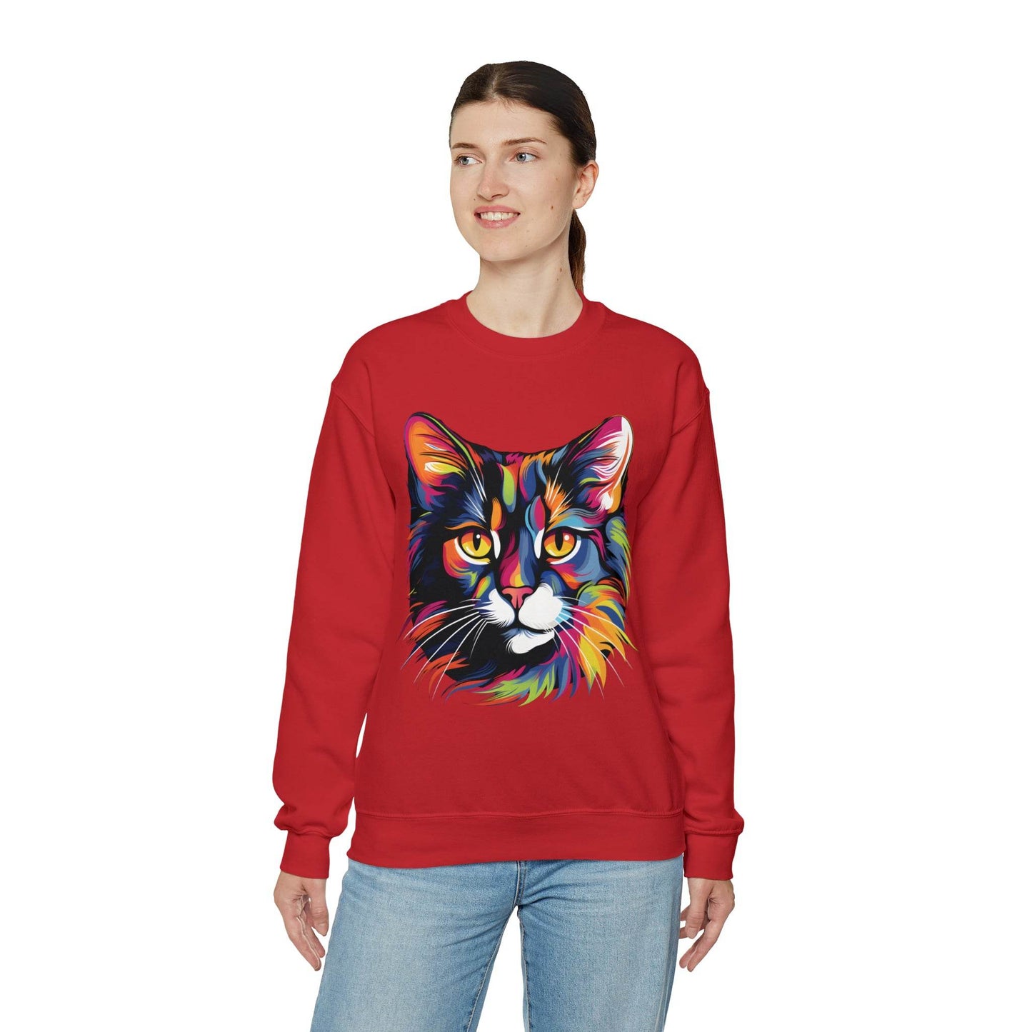 Retro Cat Lover Sweater Animal Lover Gift Cute Cat Mom Gift Cat Lover Gift Vintage Cat Mom Sweatshirt Cat Sweatshirt Cat Crewneck Sweatshirt - Giftsmojo
