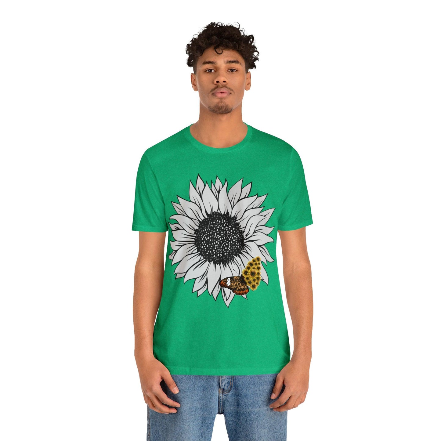 Flower Shirt, Sunflower Shirt, Floral Tee Shirt, Garden Shirt, Womens Fall Summer Shirt Sunshine Tee, Gift for Gardener, Nature love shirt
