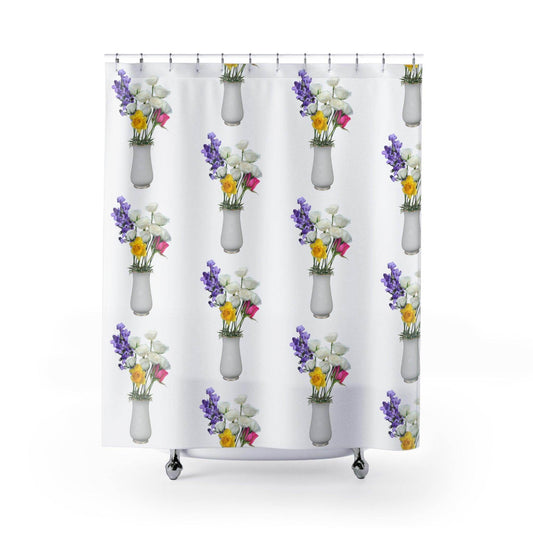 Flower Vase Shower Curtain cute shower curtain set cool shower farmhouse curtain shower decor bathroom curtain floral curtain boho - Giftsmojo