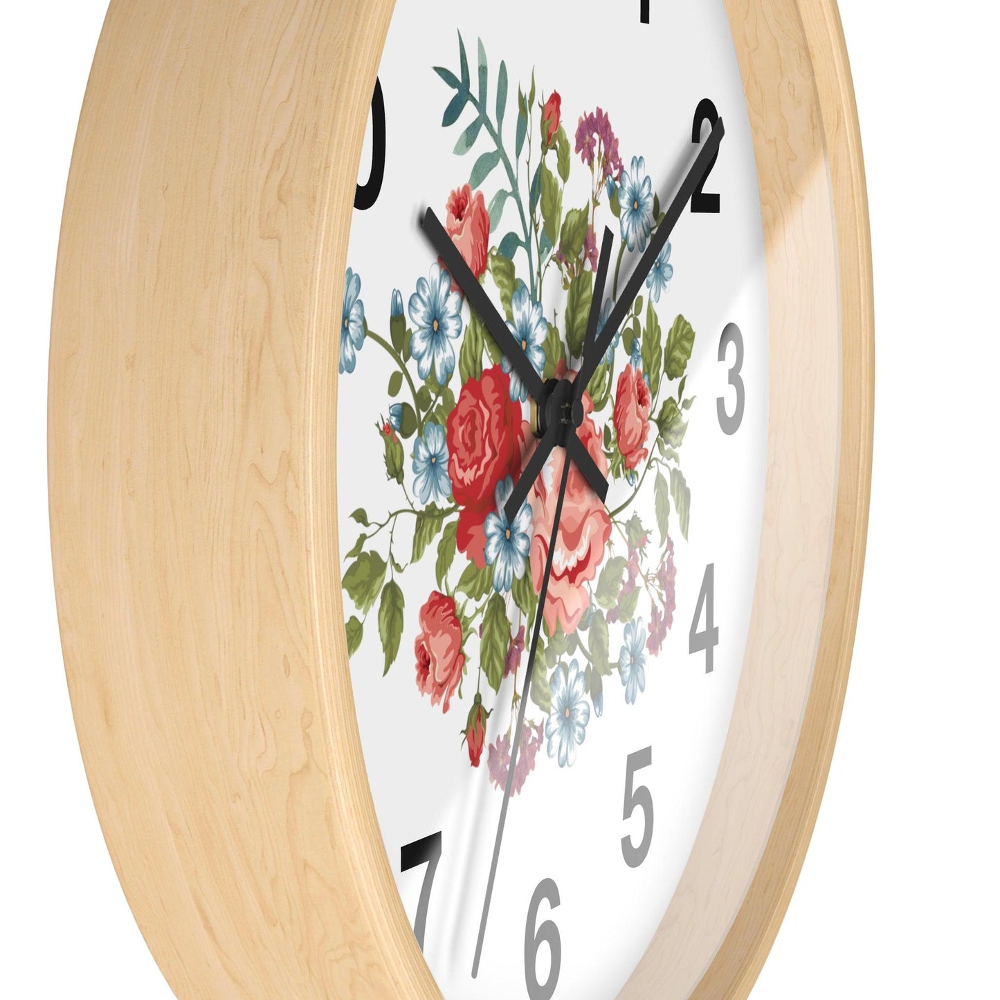 Flower Wall Clock Floral Wall Clock Home Decor Gift House Warming Gift- New Home Gift Mom Gift Farmhouse Clocks For Wall Living Room Bedroom