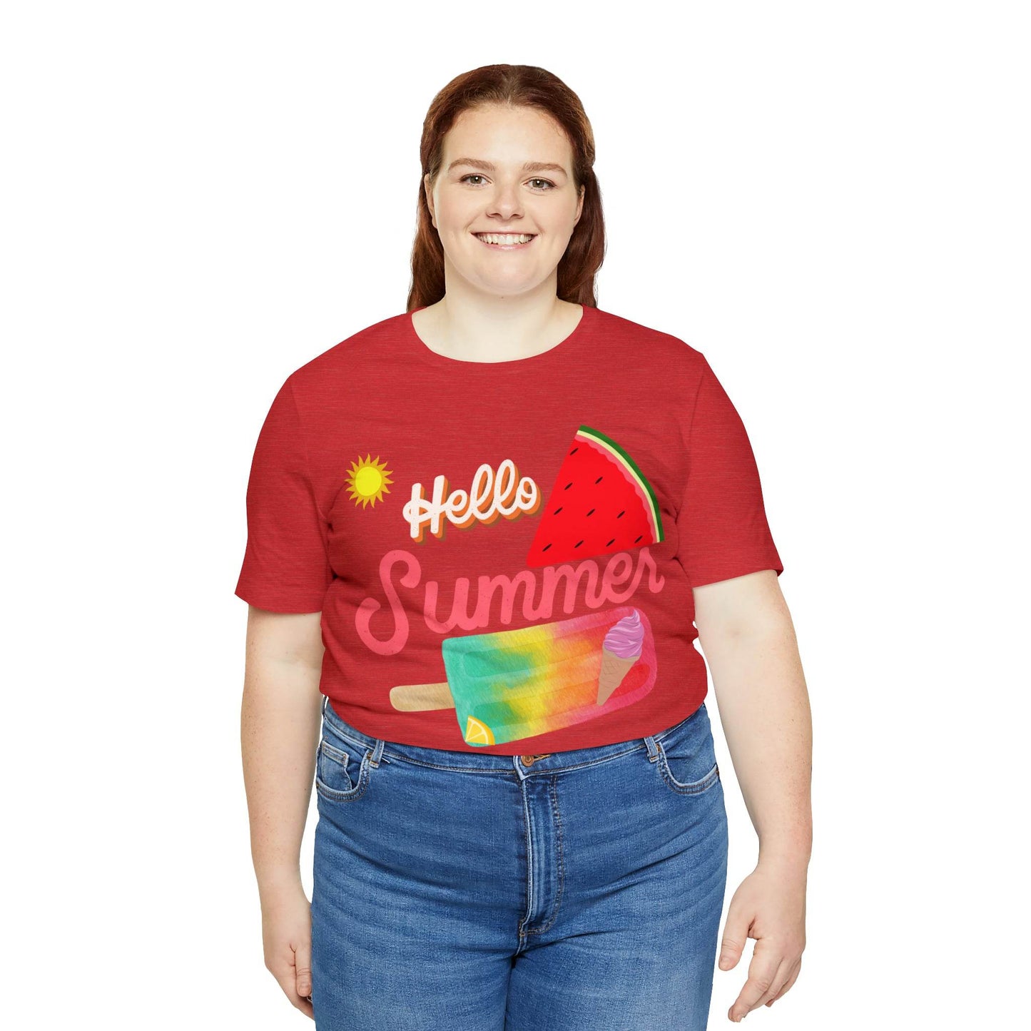 Hello Summer Shirt, Hello Summer, Summer shirts for women and men, Funny Shirt, Summer Vibes, Trendy Fashion, Summertime Fun - Giftsmojo