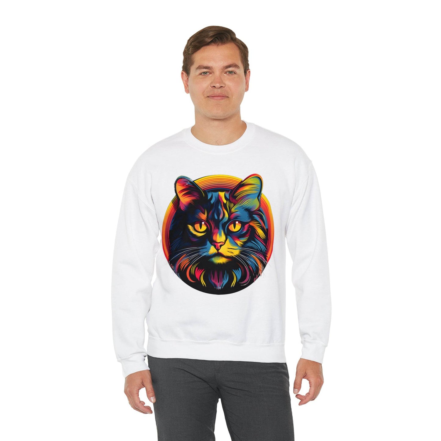 Vintage Cat Lover Sweater Retro Cat Sweatshirt Animal Lover Gift Cat Mom Gift Cat Lover Gift Cat Mom Sweatshirt Cat Crewneck Sweatshirt - Giftsmojo
