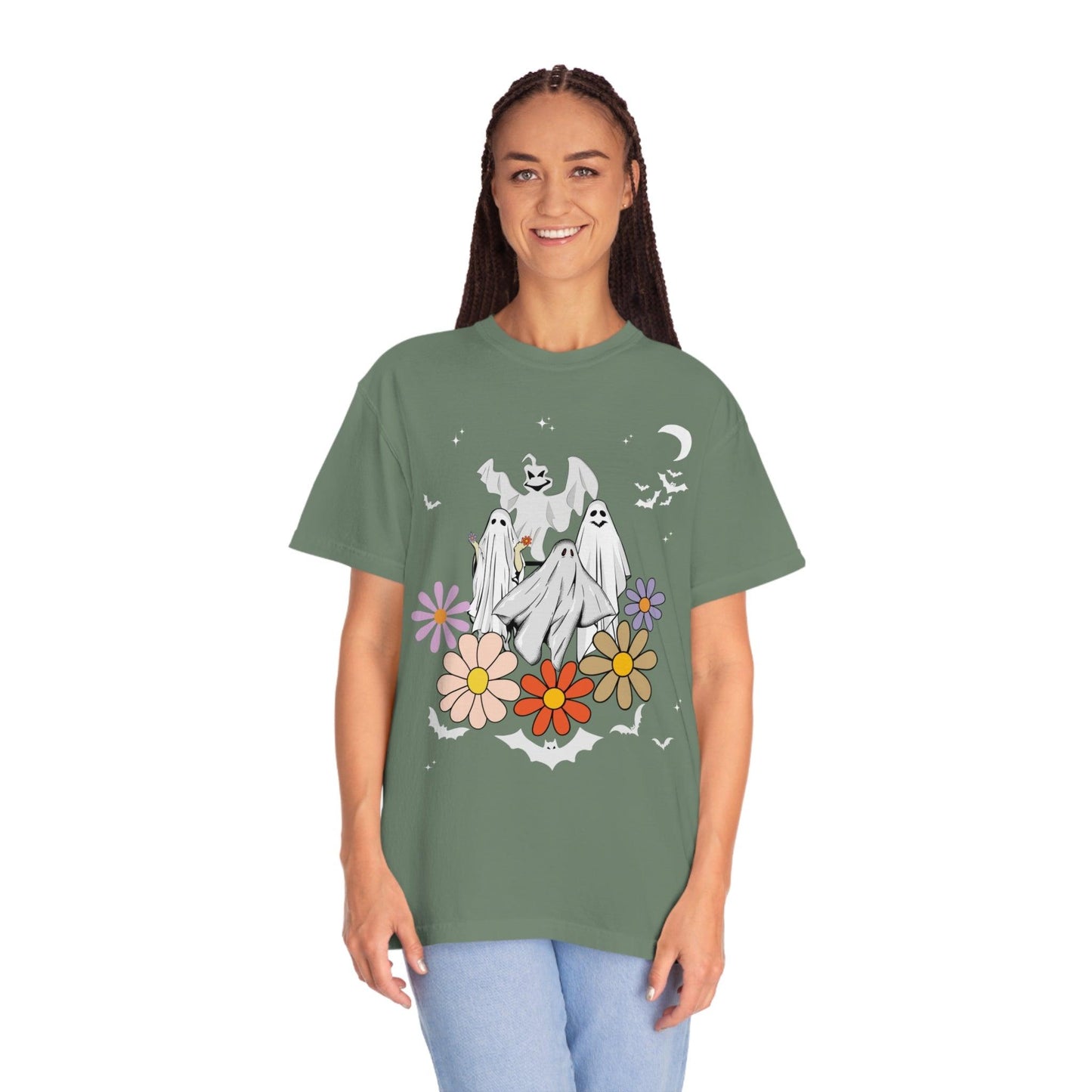 Retro Halloween t-shirt, Vintage Floral Ghost Shirt Halloween Shirt