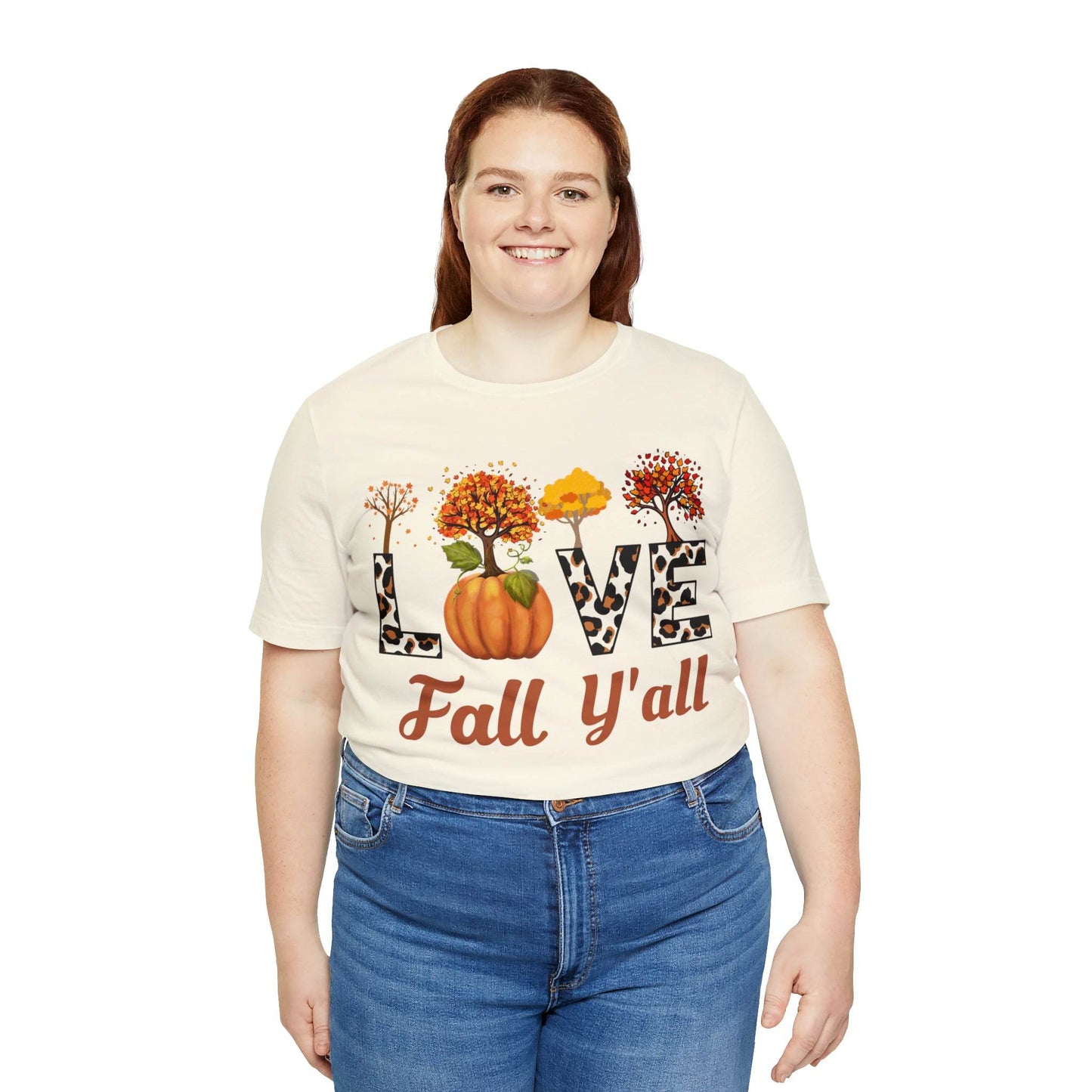 Leopard Print Love Fall Y'all, Fall shirt, Fall lover gift, Nature lover gift. - Giftsmojo