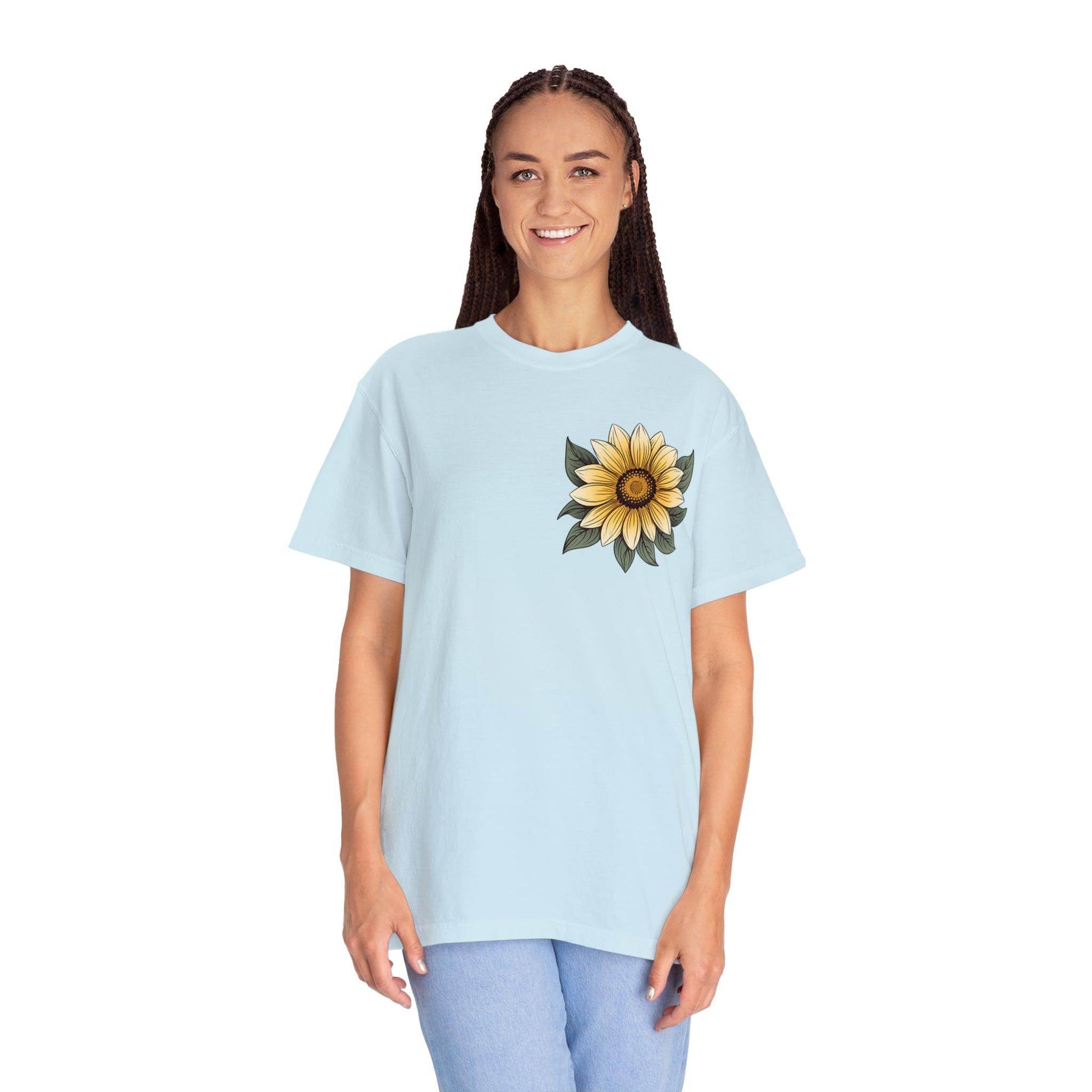 Sunflower Shirt Women Flower Shirt Aesthetic, Floral Graphic Tee Floral Shirt Flower T-shirt, Wild Flower Shirt Gift For Her Wildflower T-shirt - Giftsmojo