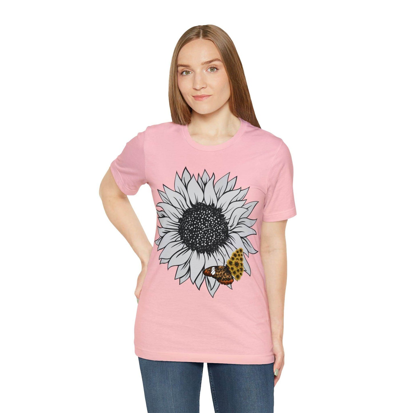 Flower Shirt, Sunflower Shirt, Floral Tee Shirt, Garden Shirt, Womens Fall Summer Shirt Sunshine Tee, Gift for Gardener, Nature love shirt - Giftsmojo