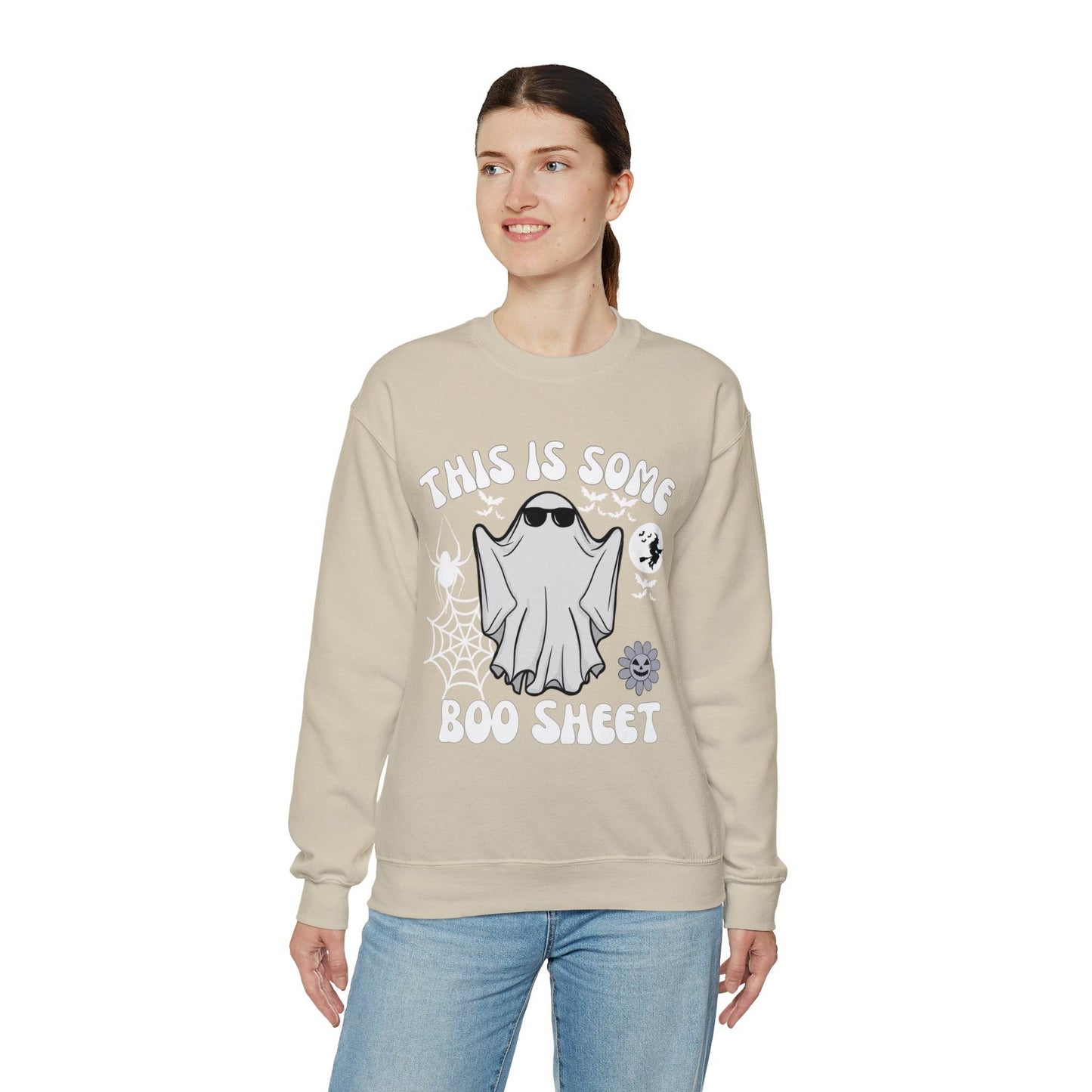 This Is Some Boo Sheet Ghost Sweatshirt Cute Ghost Sweatshirt Boo Ghost Sweatshirt Gift Shirt Funny Halloween Shirt Spooky Season Shirt - Giftsmojo