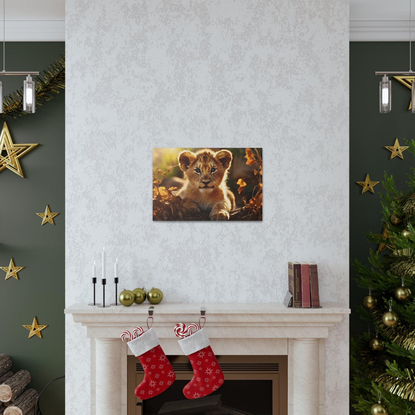 Baby Lion Cub Print Animal Nature Art Safari Nursery Canvas Gallery Wraps Baby Lion Print Large Canvas Art Animal Wall Art Lover Gift