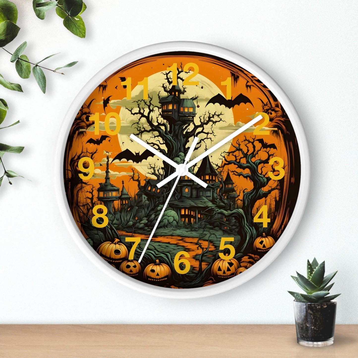 Halloween decor Halloween Ghost Wall Clock Halloween Wall Clocks Halloween Clock Fall Clock Halloween Decor