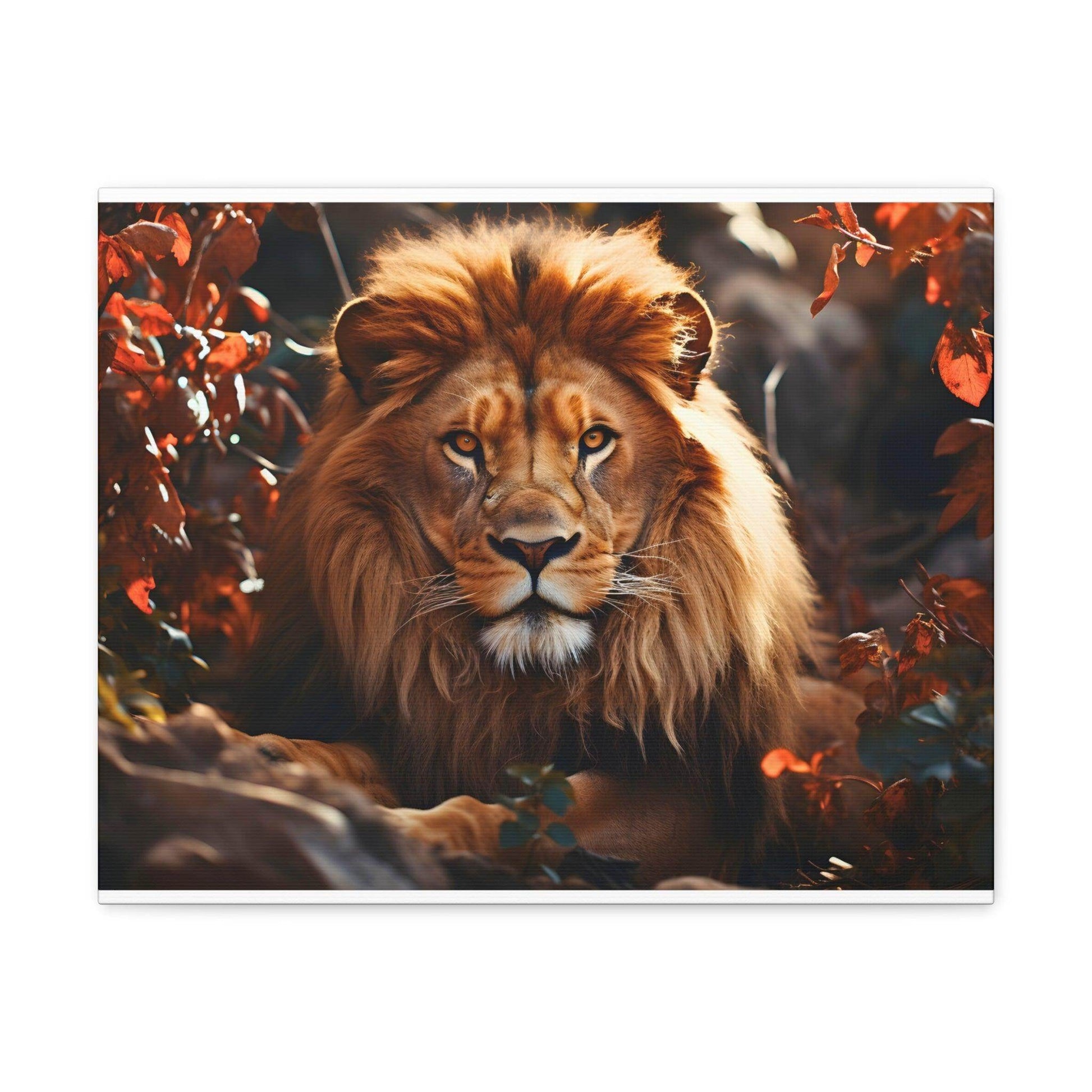 Lion In Nature Art Canvas Gallery Wraps Lion Print Large Canvas Art Animal Wall Art minimalist Wall Art Lover Gift - Giftsmojo