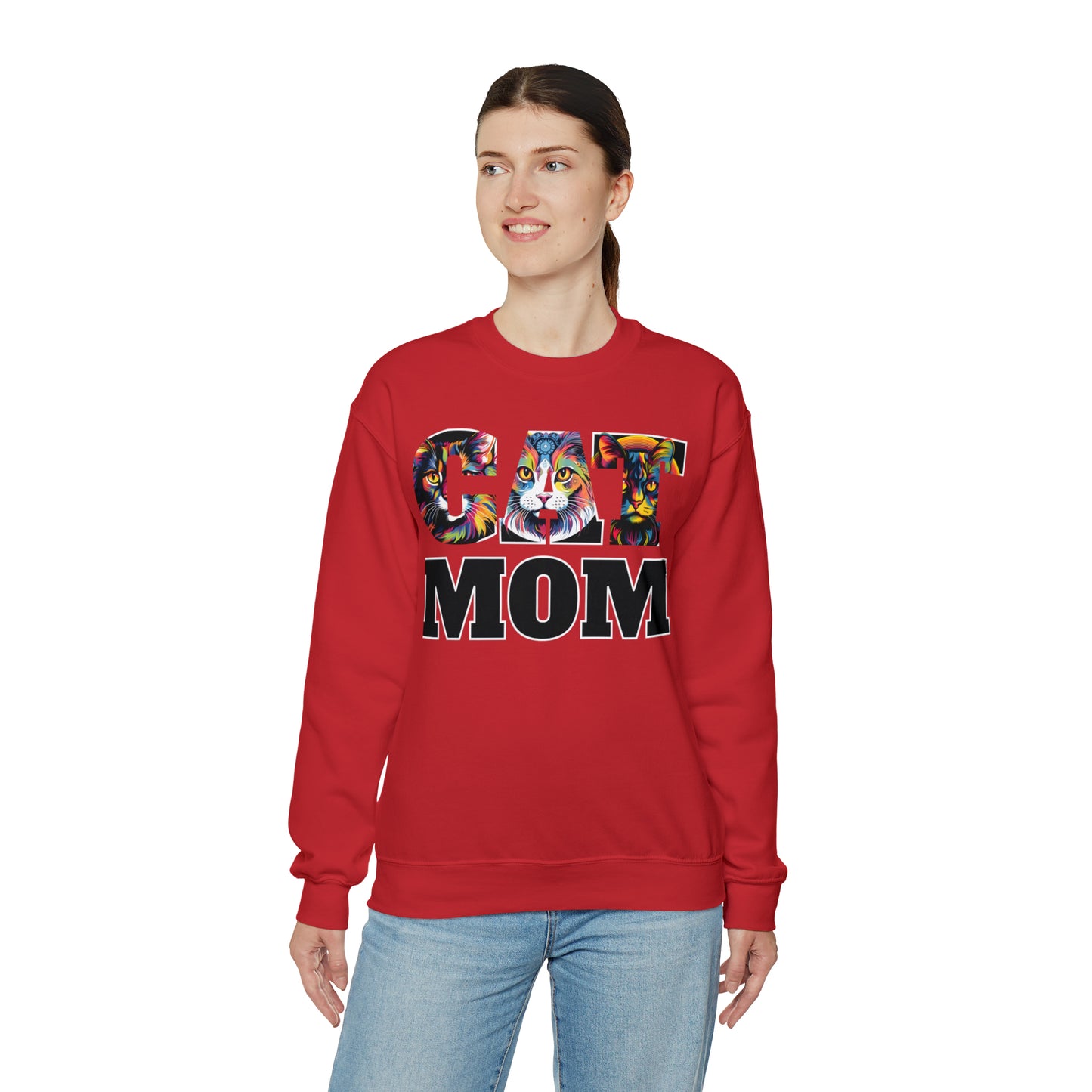 Cat Mom Sweatshirt Cat Sweatshirt Cat Crewneck Sweatshirt Cat Mom Gift Cat Lover Gift Cat Mama Shirt Cat Lover Sweater Animal Lover Gift