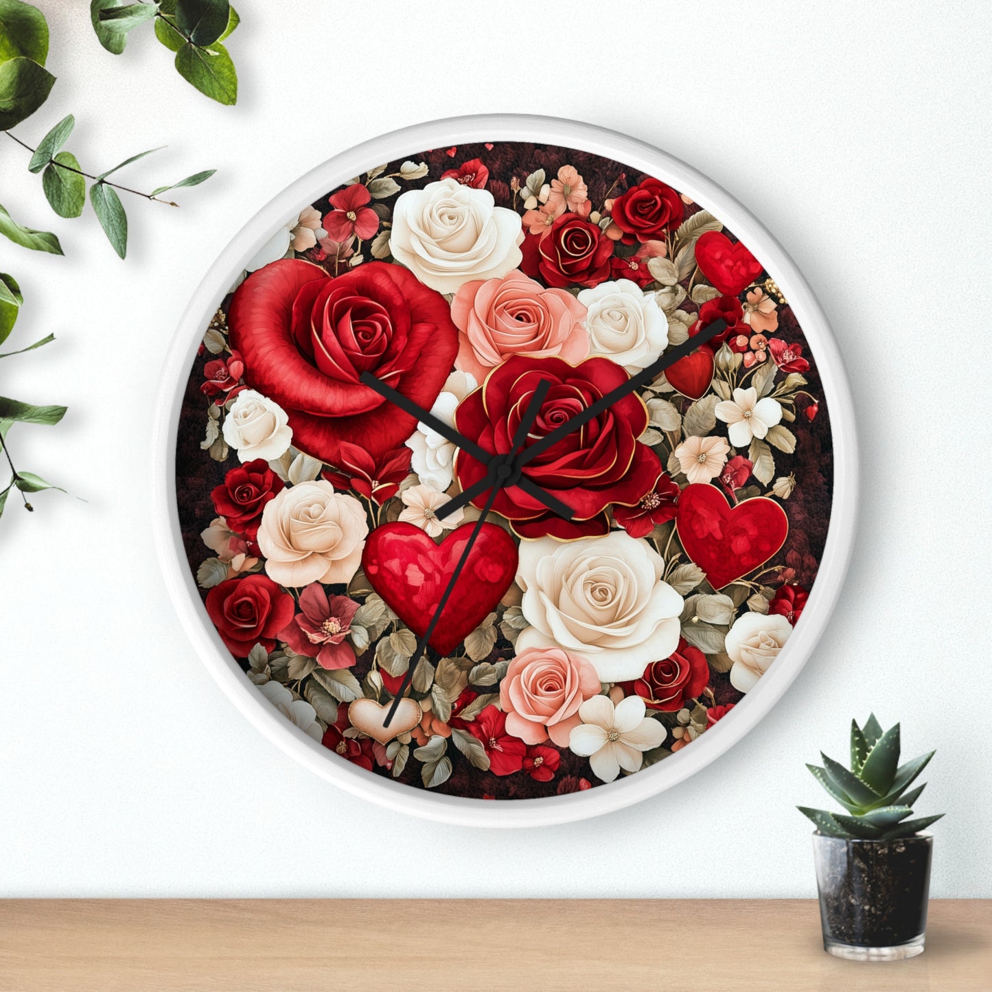 Botanical Home Decor Floral Clock Flower Wall Clock, Nature Lover Gift