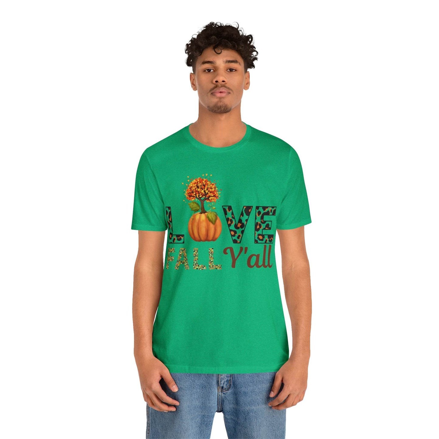 Leopard Print Love Fall Y'all shirt, Autumn Shirt, Fall shirt, Fall Gift - Giftsmojo