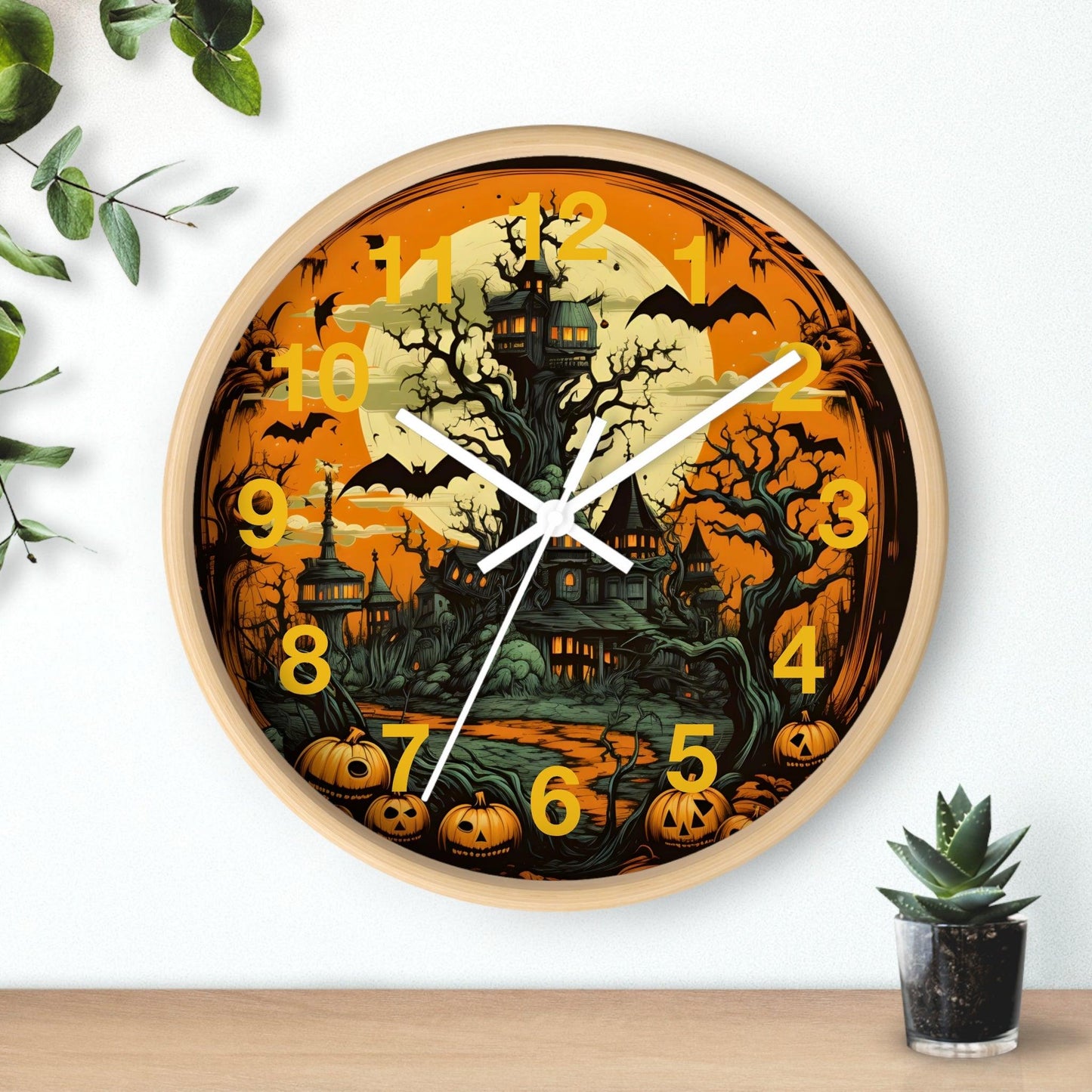 Halloween decor Halloween Ghost Wall Clock Halloween Wall Clocks Halloween Clock Fall Clock Halloween Decor