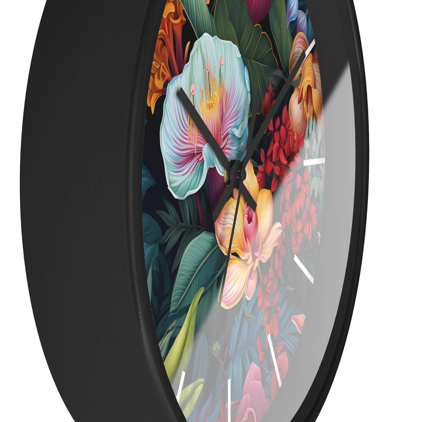 Wild Flower Wall Clock Flower Wall Clocks Home Clock Spring Clock Floral Clock Home Decor - Giftsmojo