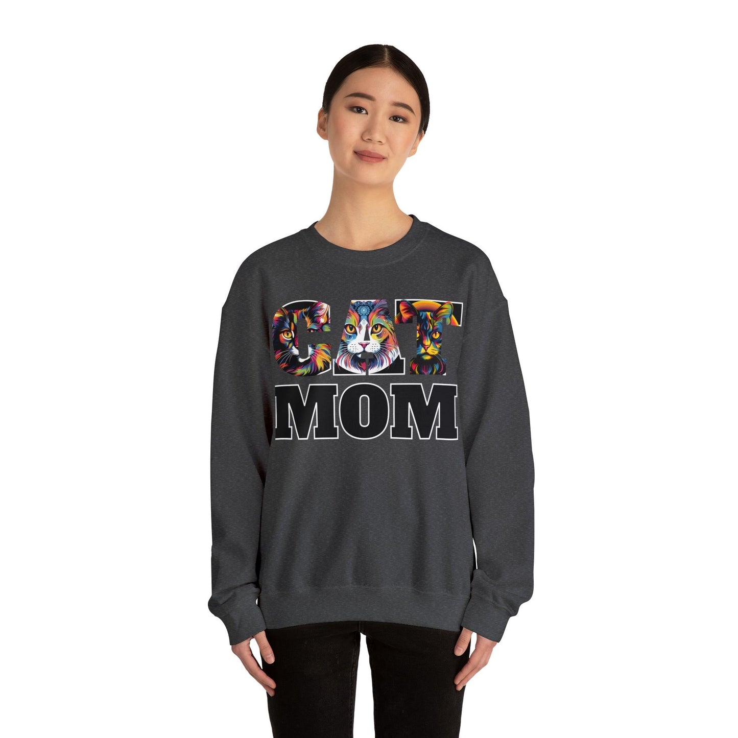 Cat Mom Sweatshirt Cat Sweatshirt Cat Crewneck Sweatshirt Cat Mom Gift Cat Lover Gift Cat Mama Shirt Cat Lover Sweater Animal Lover Gift