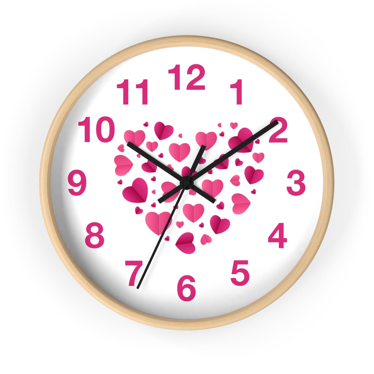 Hearts Wall Clock Love Clock, Romantic Home Decor Valentine's Day Gift Anniversary Gift