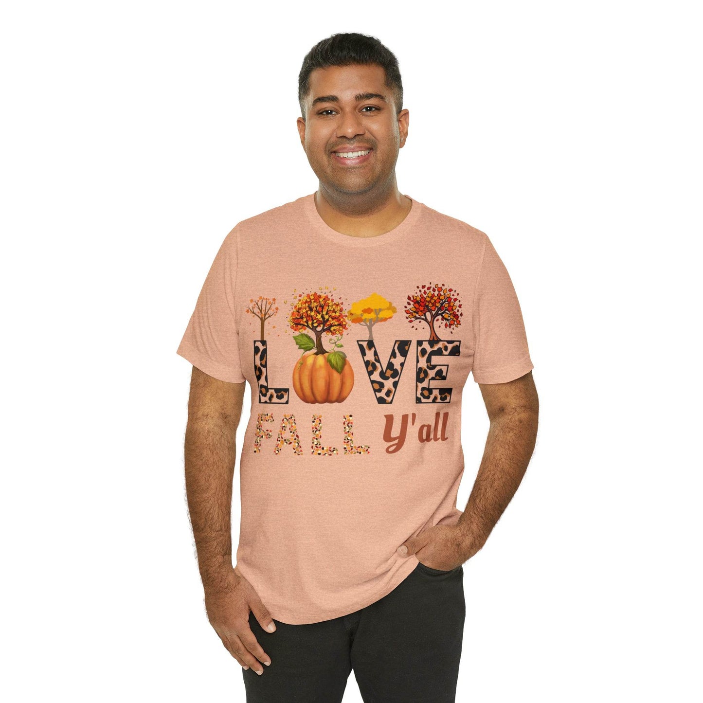 Leopard Print Love Fall Y'all, Fall shirt, Fall lover gift - Giftsmojo