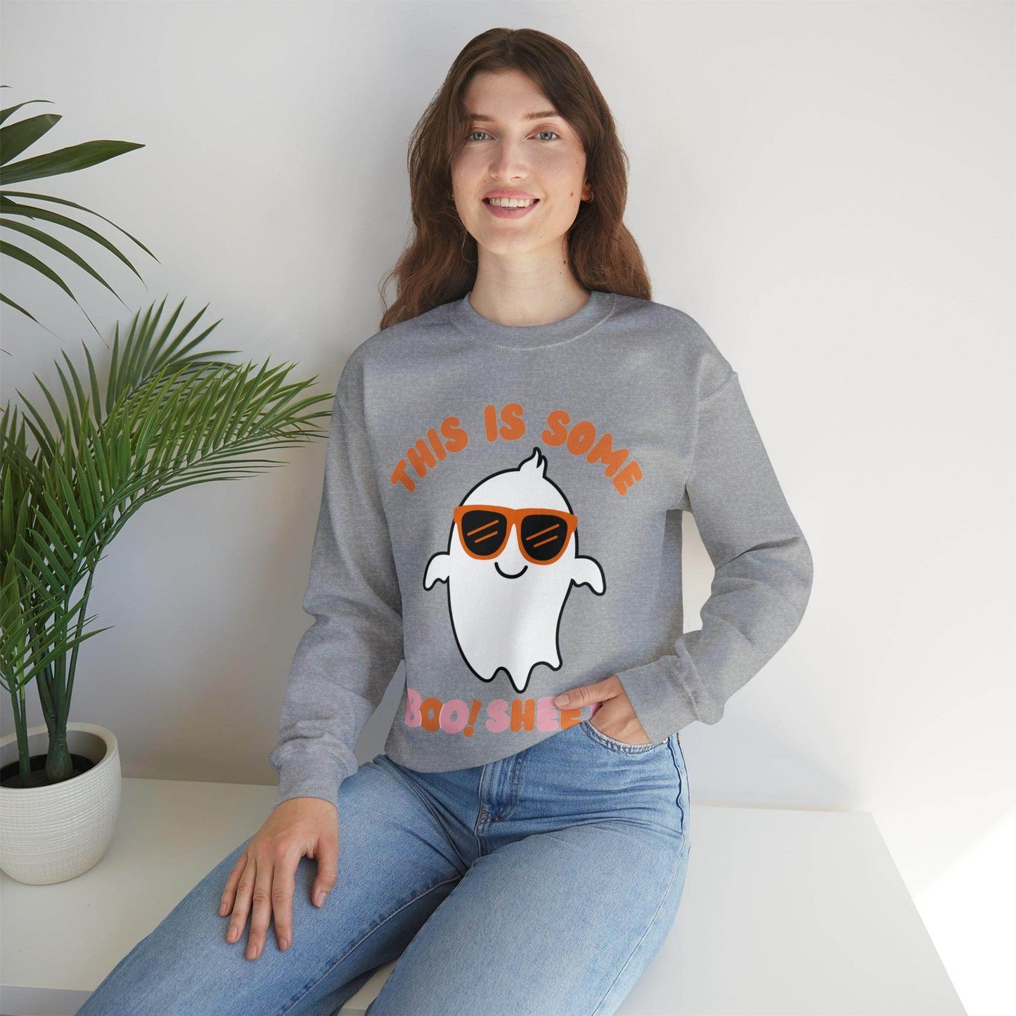 This Is Some Boo Sheet Ghost Sweatshirt Cute Ghost Sweatshirt Boo Ghost Sweatshirt Gift Shirt Funny Halloween Shirt Spooky Season Shirt - Giftsmojo
