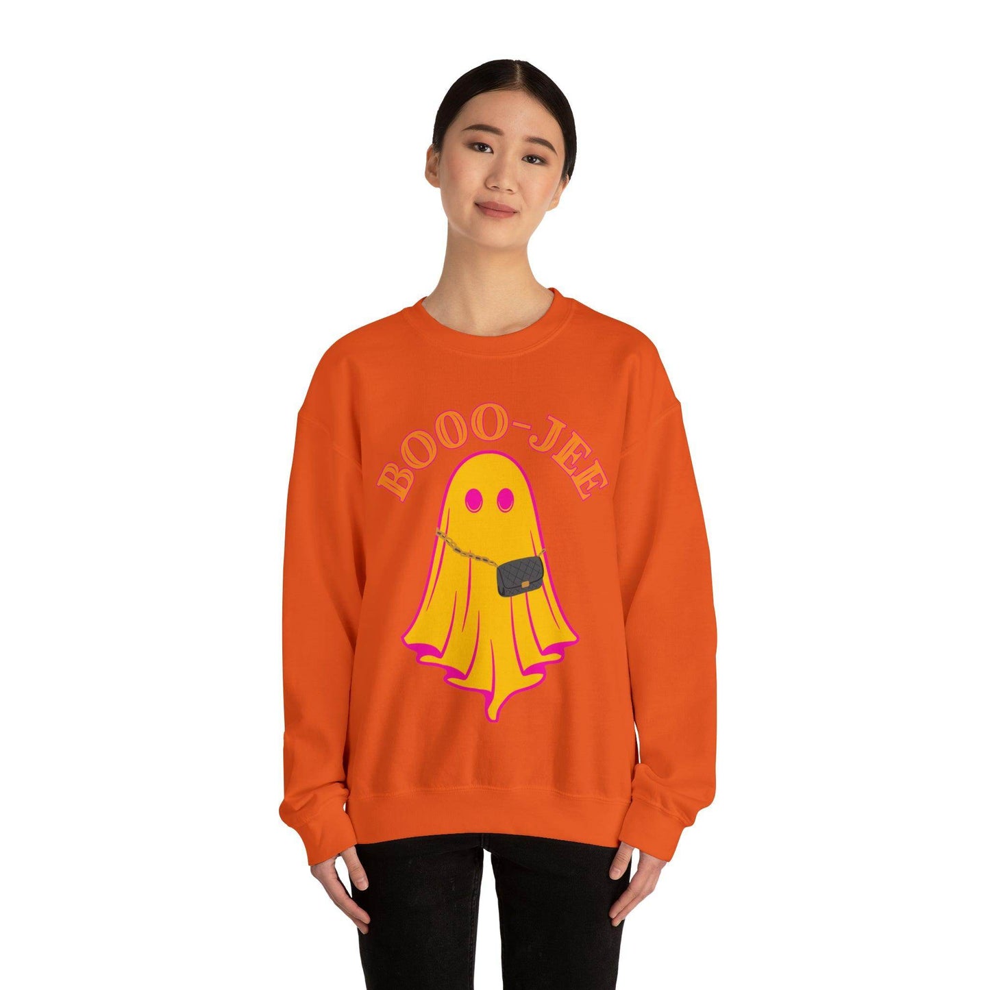 Booo-Jee Sweatshirt, Boo Halloween Sweatshirt, Spooky Ghost Sweatshirt, Boo Jee Shirt, Halloween Ghost Sweatshirt, Halloween Boo Shirt - Giftsmojo