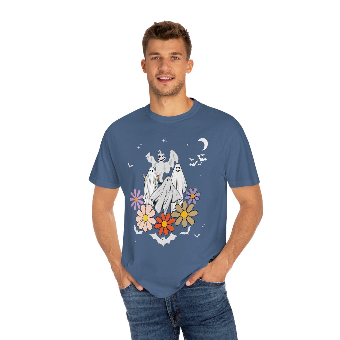 Retro Halloween t-shirt, Vintage Floral Ghost Shirt Halloween Shirt