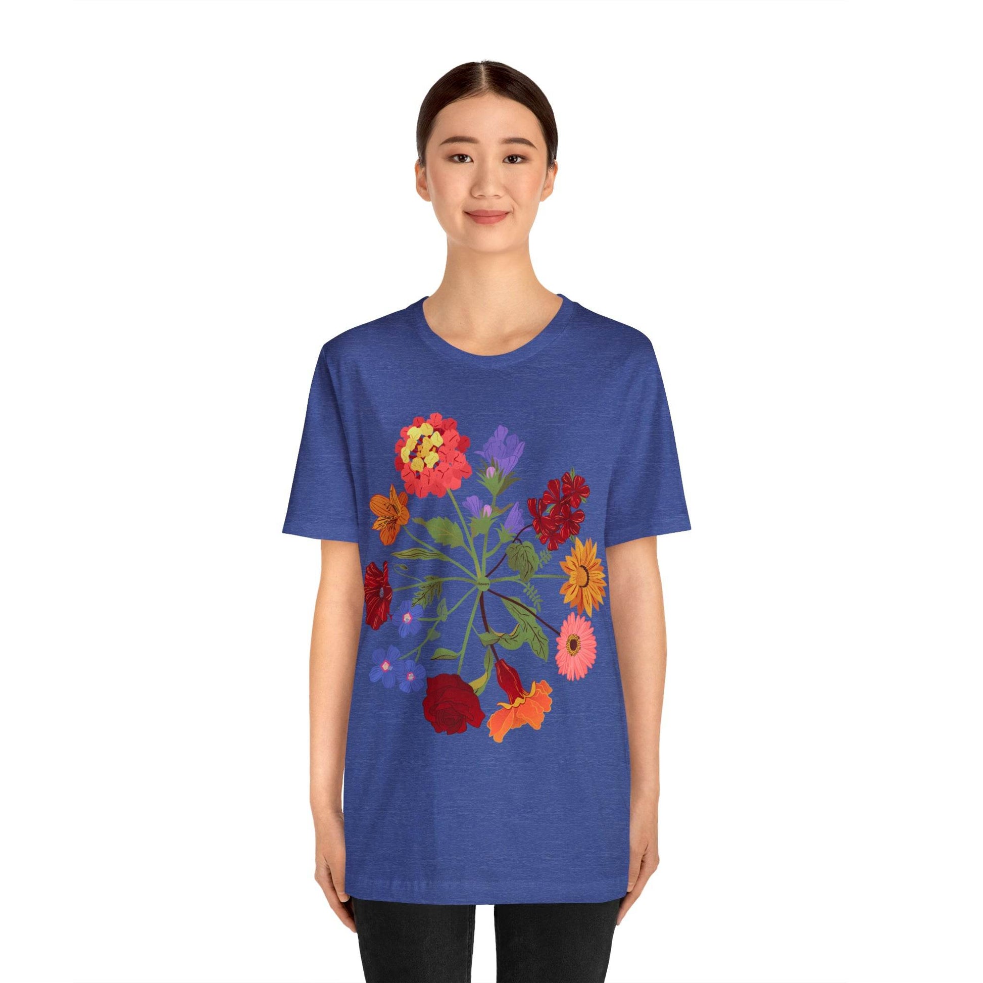 Wildflower Tshirt, Flower Shirt, Types of Flowers Shirt, Floral Tshirt, Gift for Women, Ladies Shirts Best Friend Gift, Plant Mom Nature Tee - Giftsmojo