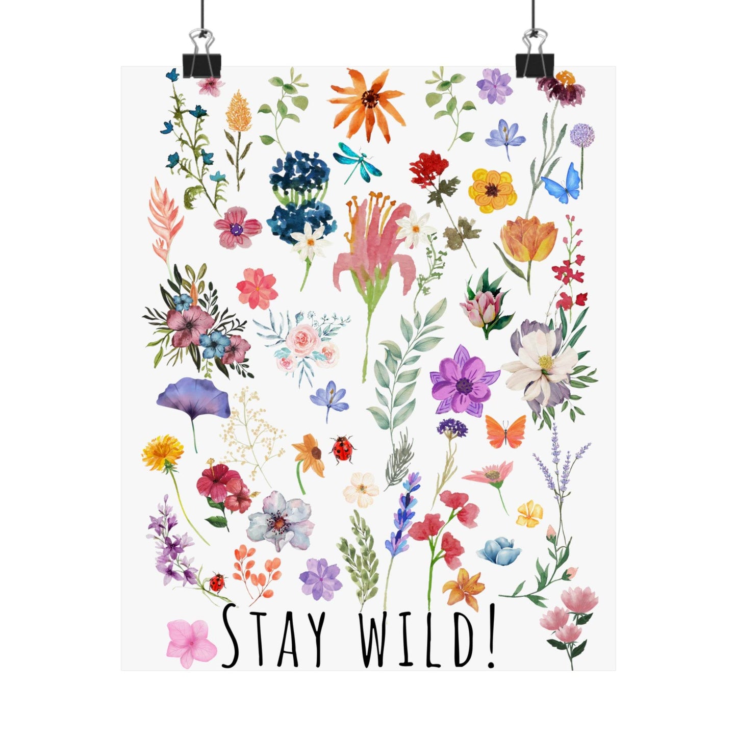 Wildflowers Watercolor Vertical Poster - Giftsmojo