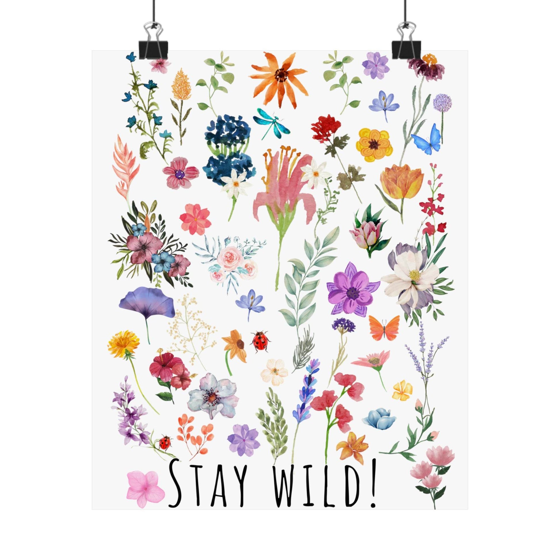 Wildflowers Watercolor Vertical Poster - Giftsmojo