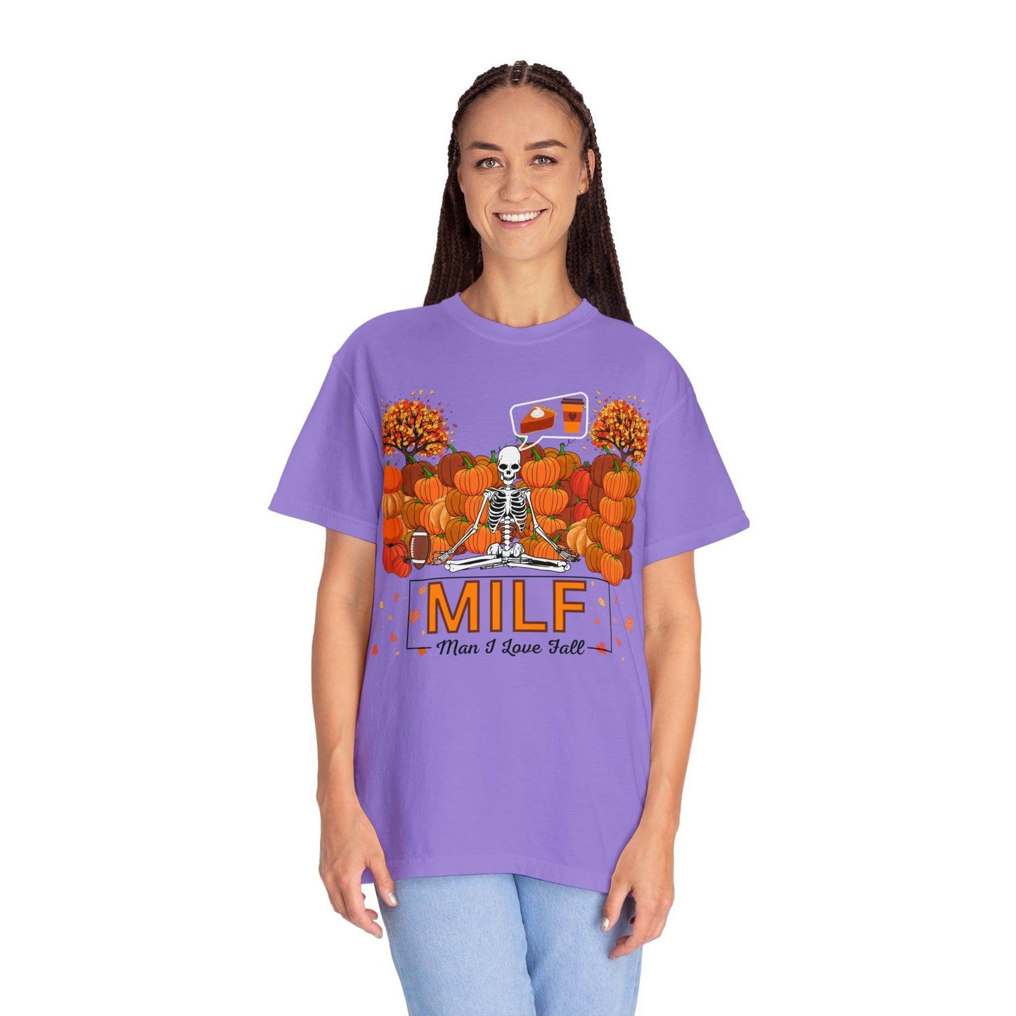 MILF Man I love Fall Gift for Fall Funny Fall Shirts Gift Pumpkin Comfort Colors Shirt - Giftsmojo