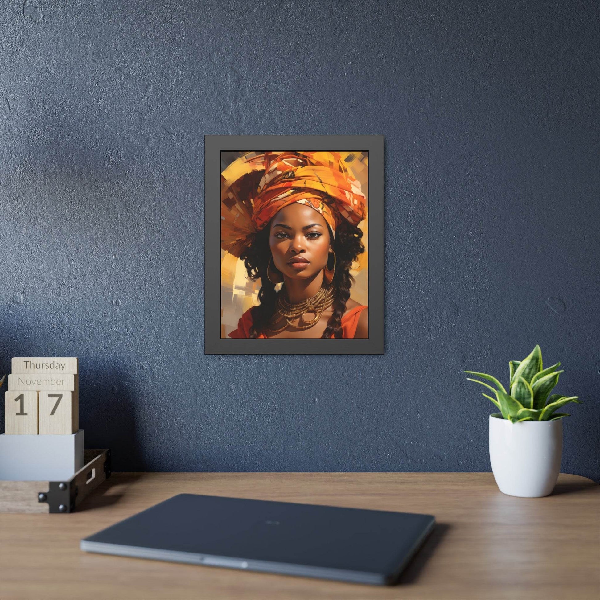 African Woman Framed Paper Posters - Giftsmojo