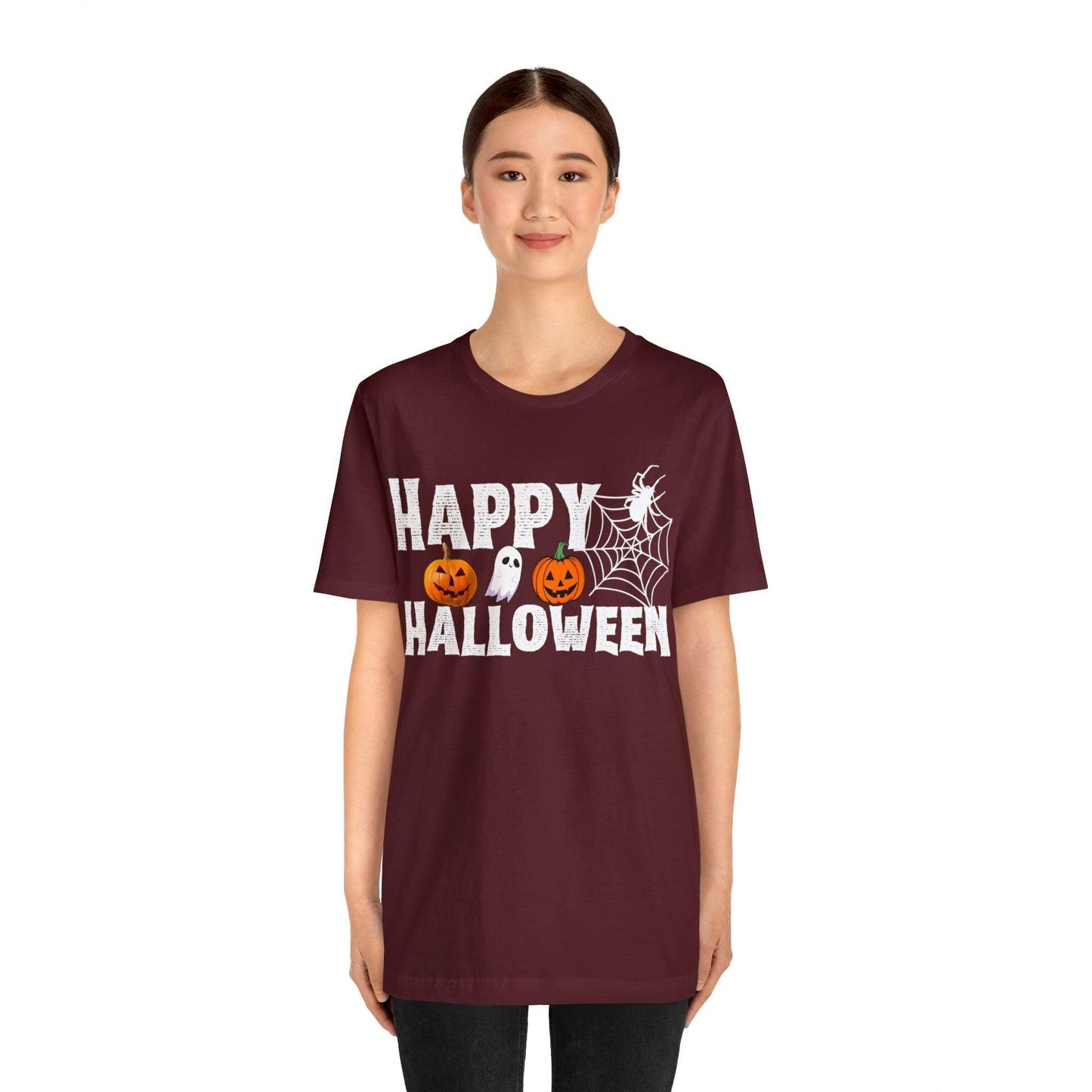 Happy Halloween Costume Pumpkin Ghost Spider Shirt - Giftsmojo