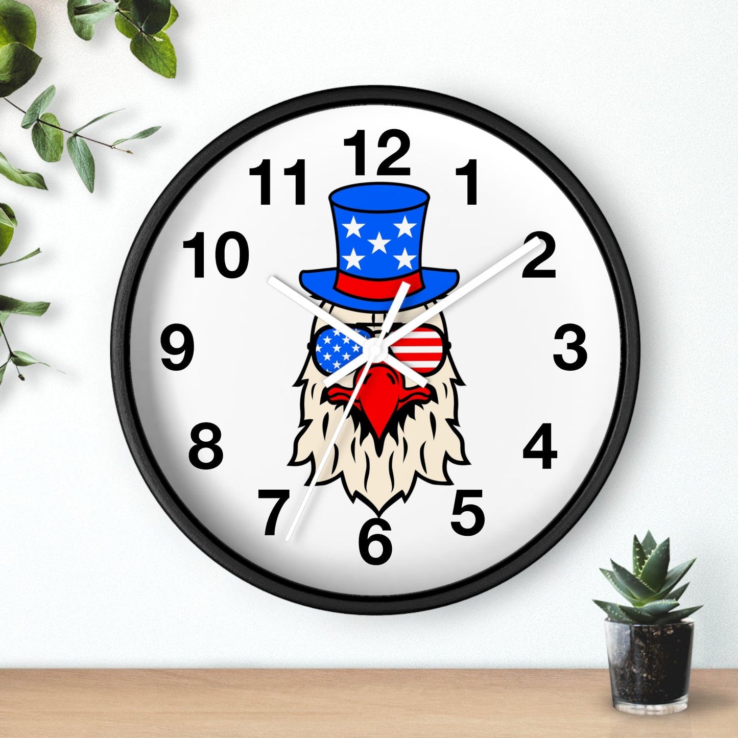 Funny USA Flag Wall Clock, Home decor gift, House Warming gift, New Home Gift, Patriotic gift